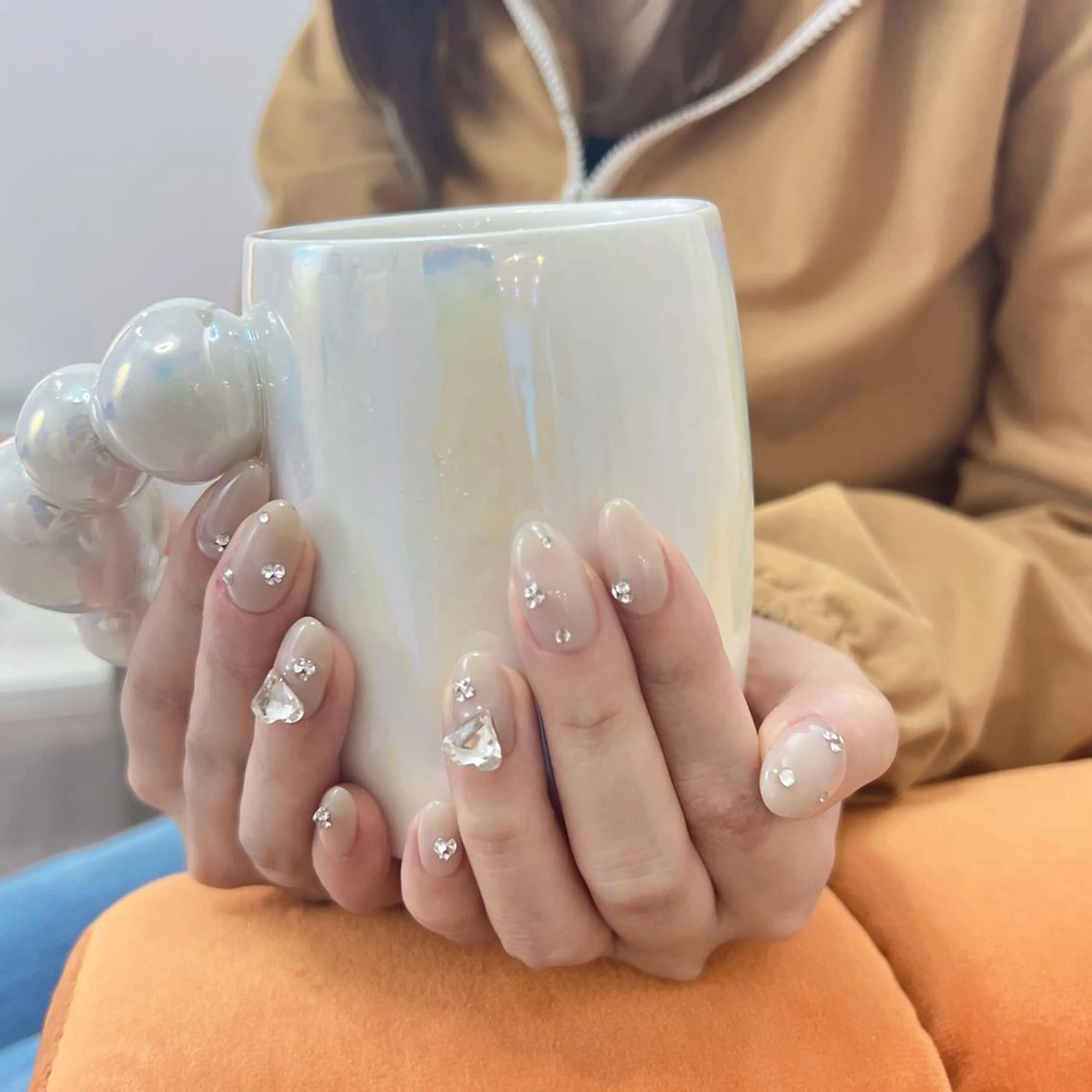 ネイル アートネイル フラッシュネイル フレンチネイル ジェルネイル ガラスフレンチ You&Me Yukiのネイルデザイン