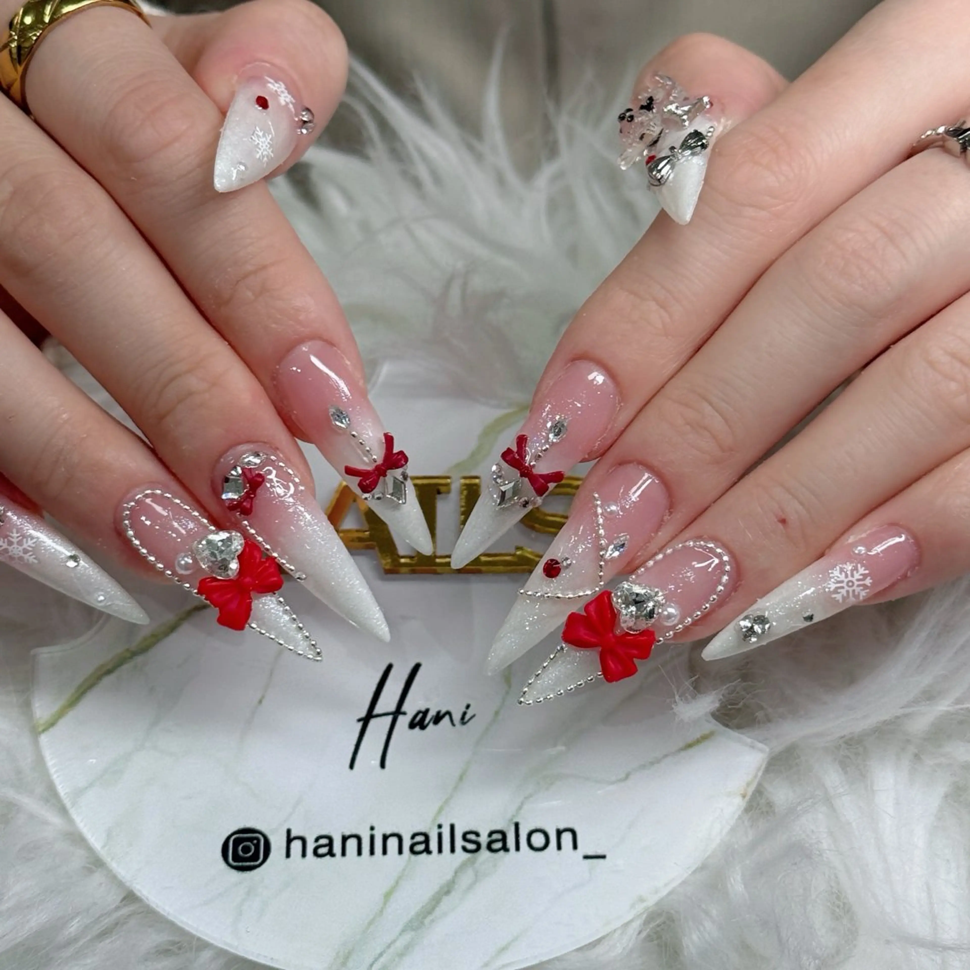 ネイル フットネイル フレンチネイル グラデーション 韓国ネイル ロングネイル ハンドネイル Hani Nail Salonのネイルデザイン