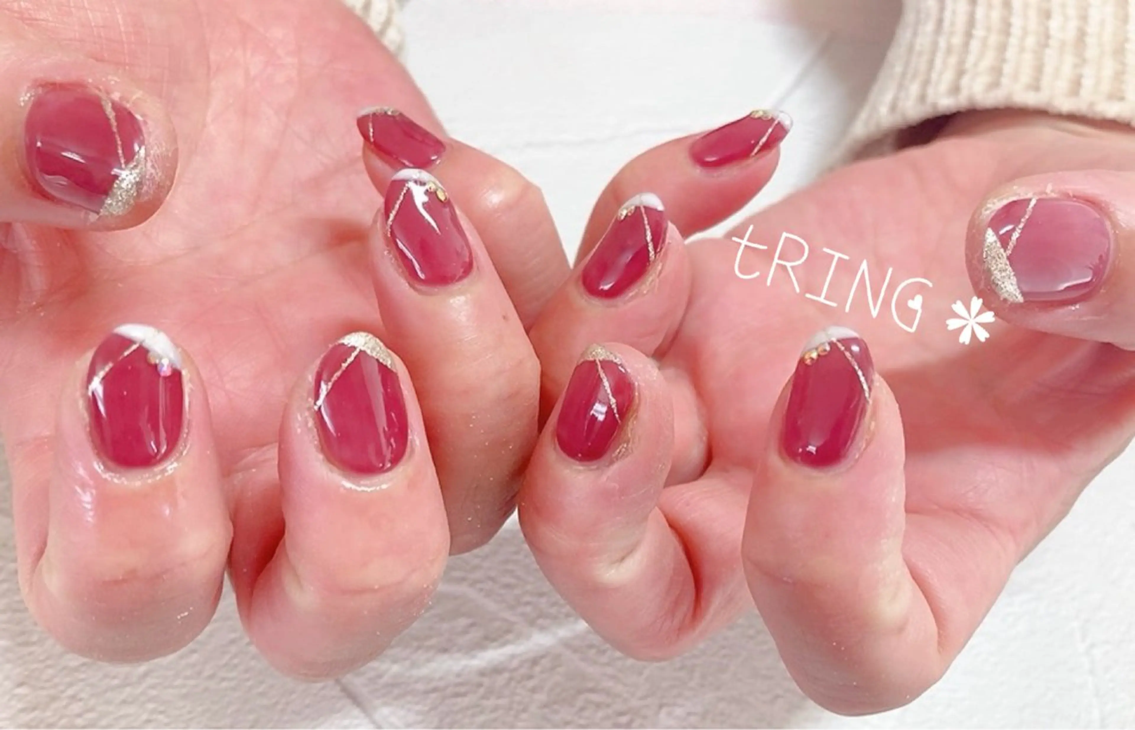 ネイル ハンドネイル tRING＊ しいの木台のネイルデザイン