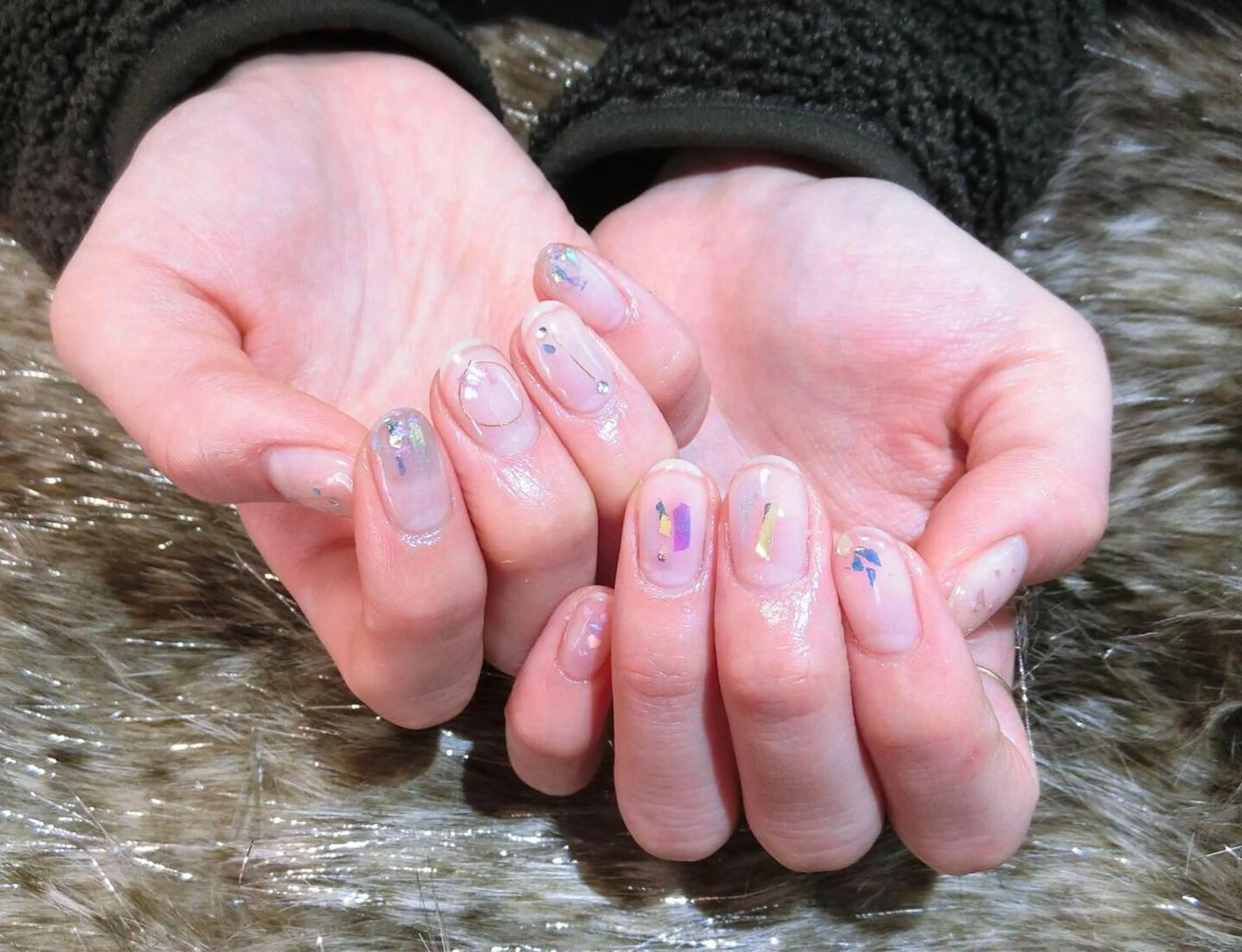 ネイル ハンドネイル ハンドケア 🌙都岡 ムーンネイルのネイルデザイン