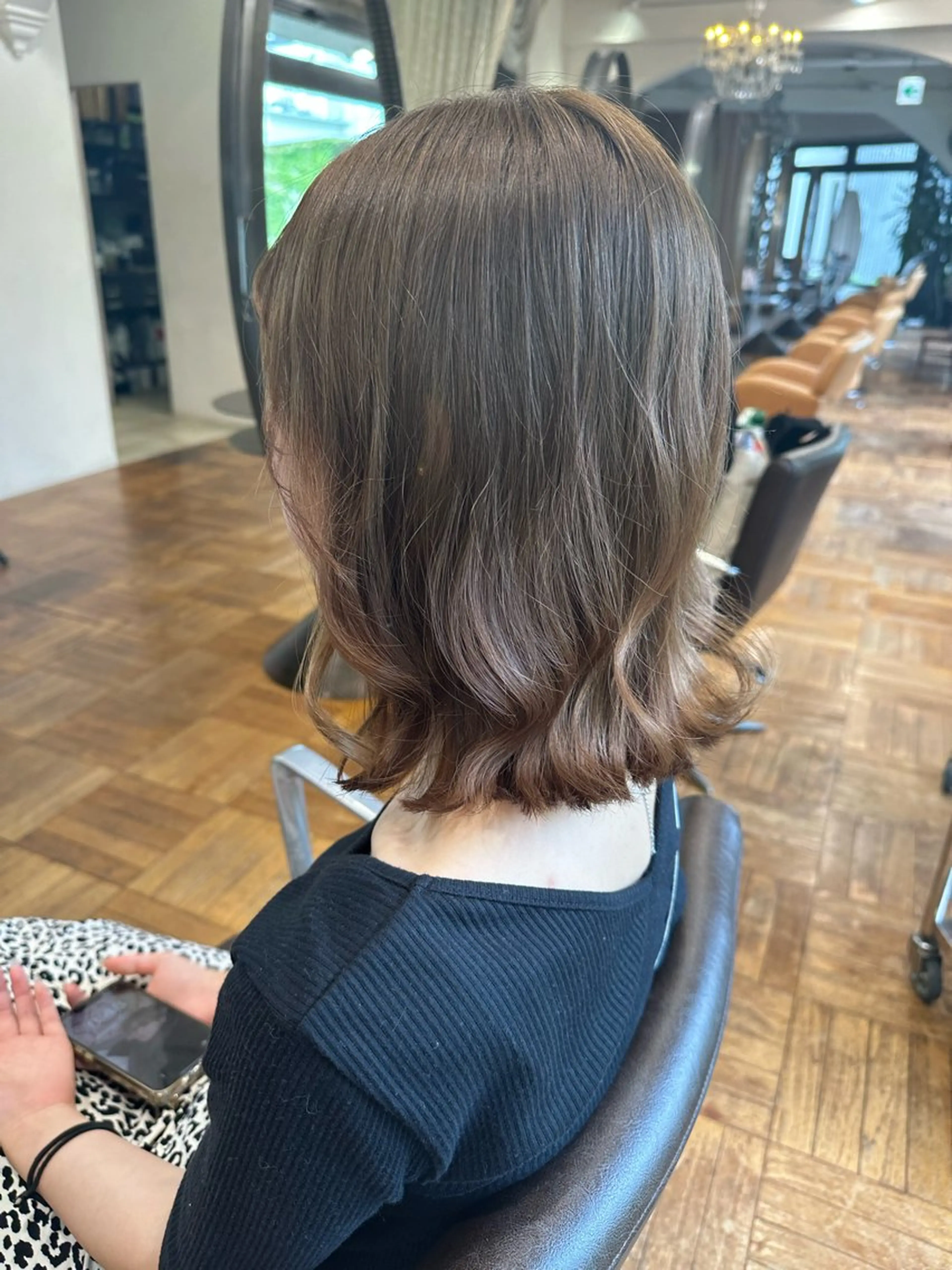 ミディアム カット レイヤー／ボブ ／るかのヘアスタイル