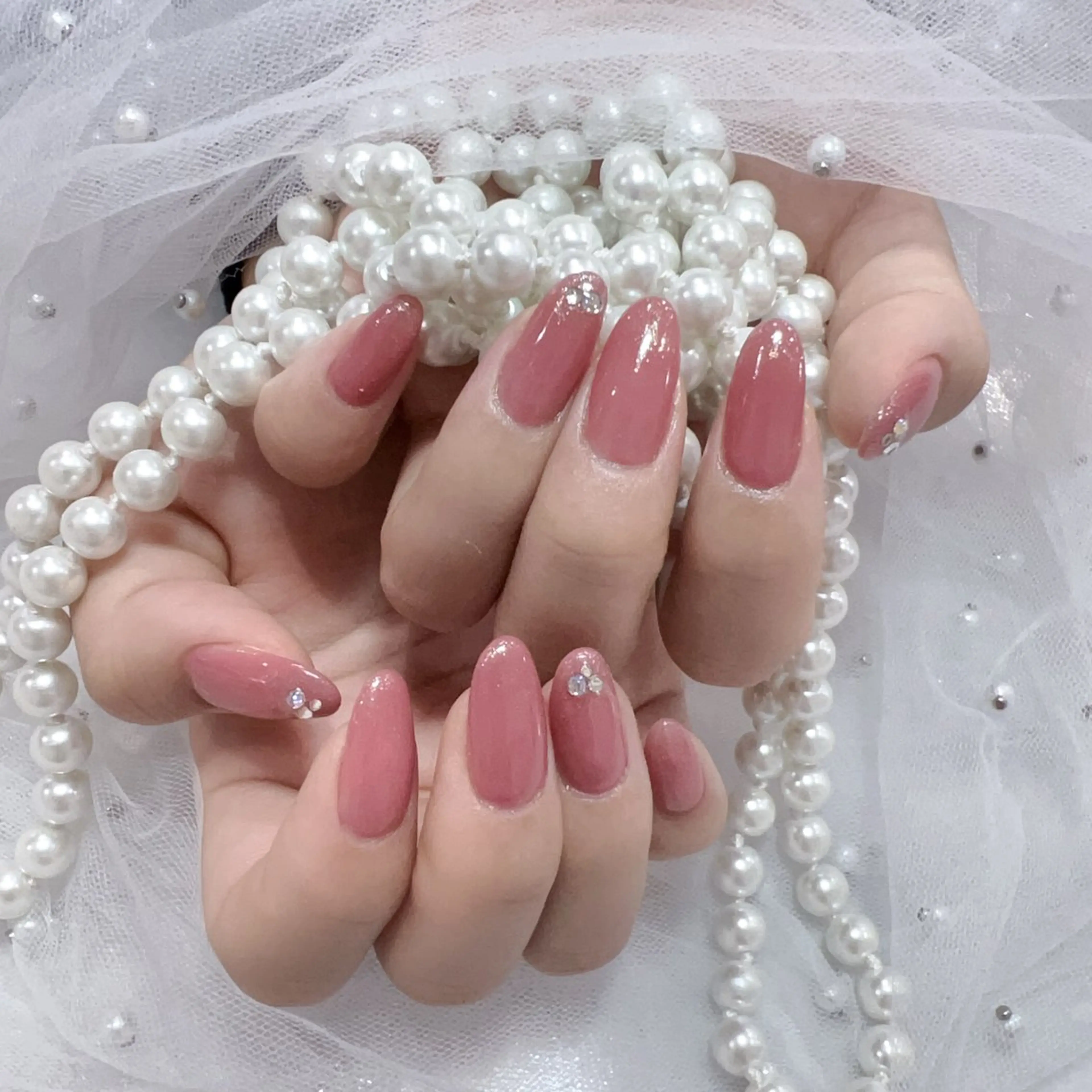 ネイル アートネイル フラッシュネイル フレンチネイル ジェルネイル ガラスフレンチ You&Me Yukiのネイルデザイン