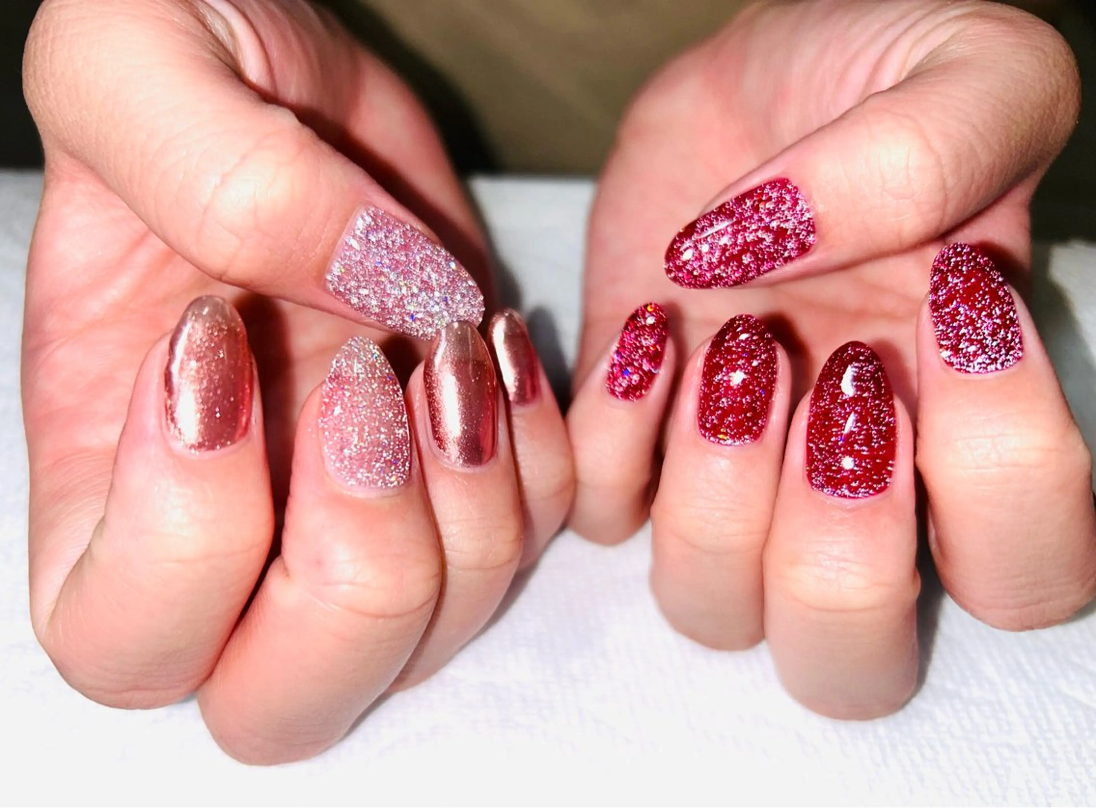 ネイル フラッシュネイル フットネイル フレンチネイル ラメ(グリッター) ラメグラデーション H3 hitoのネイルデザイン