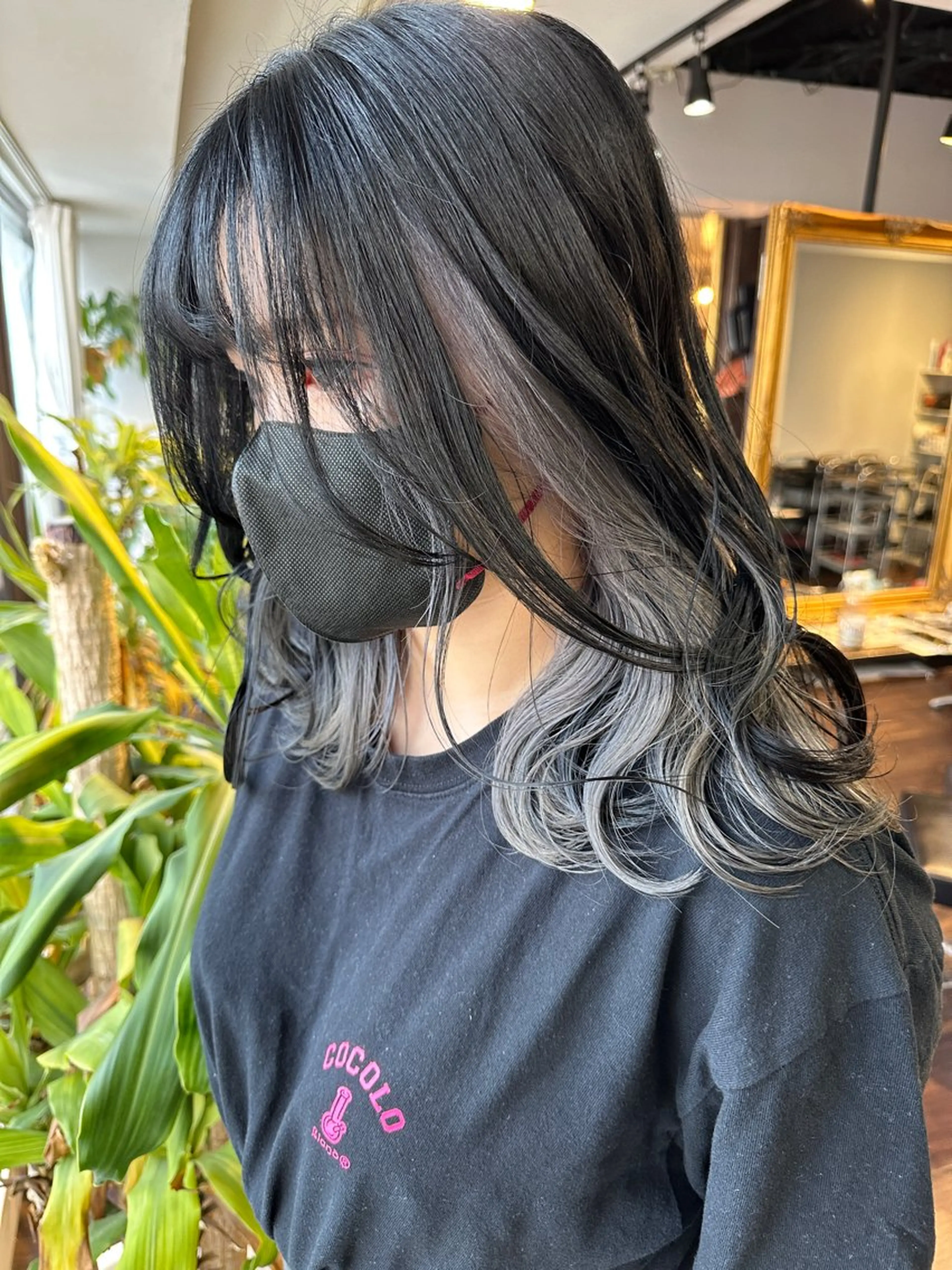 セミロング カラー ヘアアレンジ 髪質改善/レイヤー 縮毛矯正/ケラチン耀のヘアスタイル