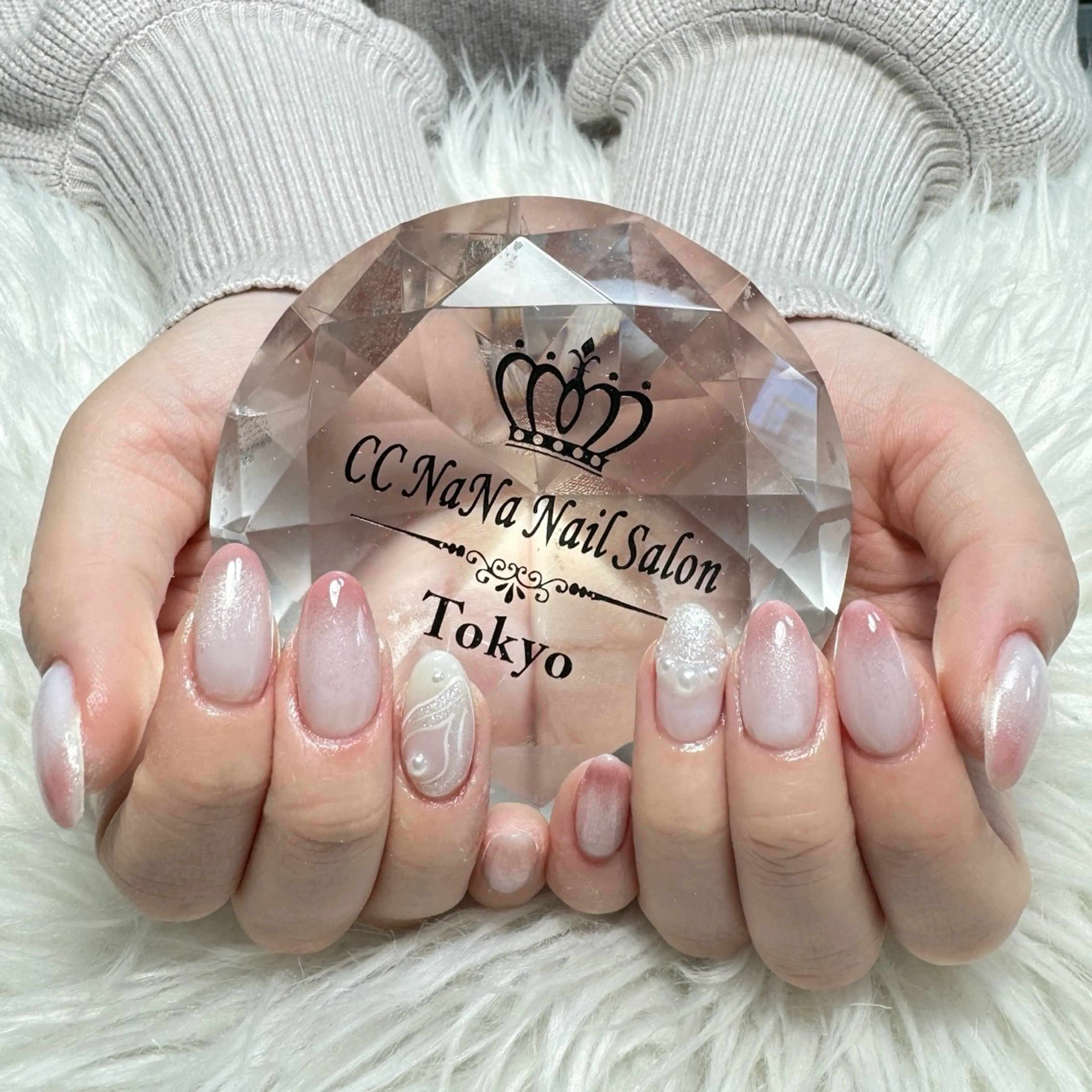 ネイル ハンドネイル 💎CC・NaNa 韓国風ネイル🌙Cのネイルデザイン