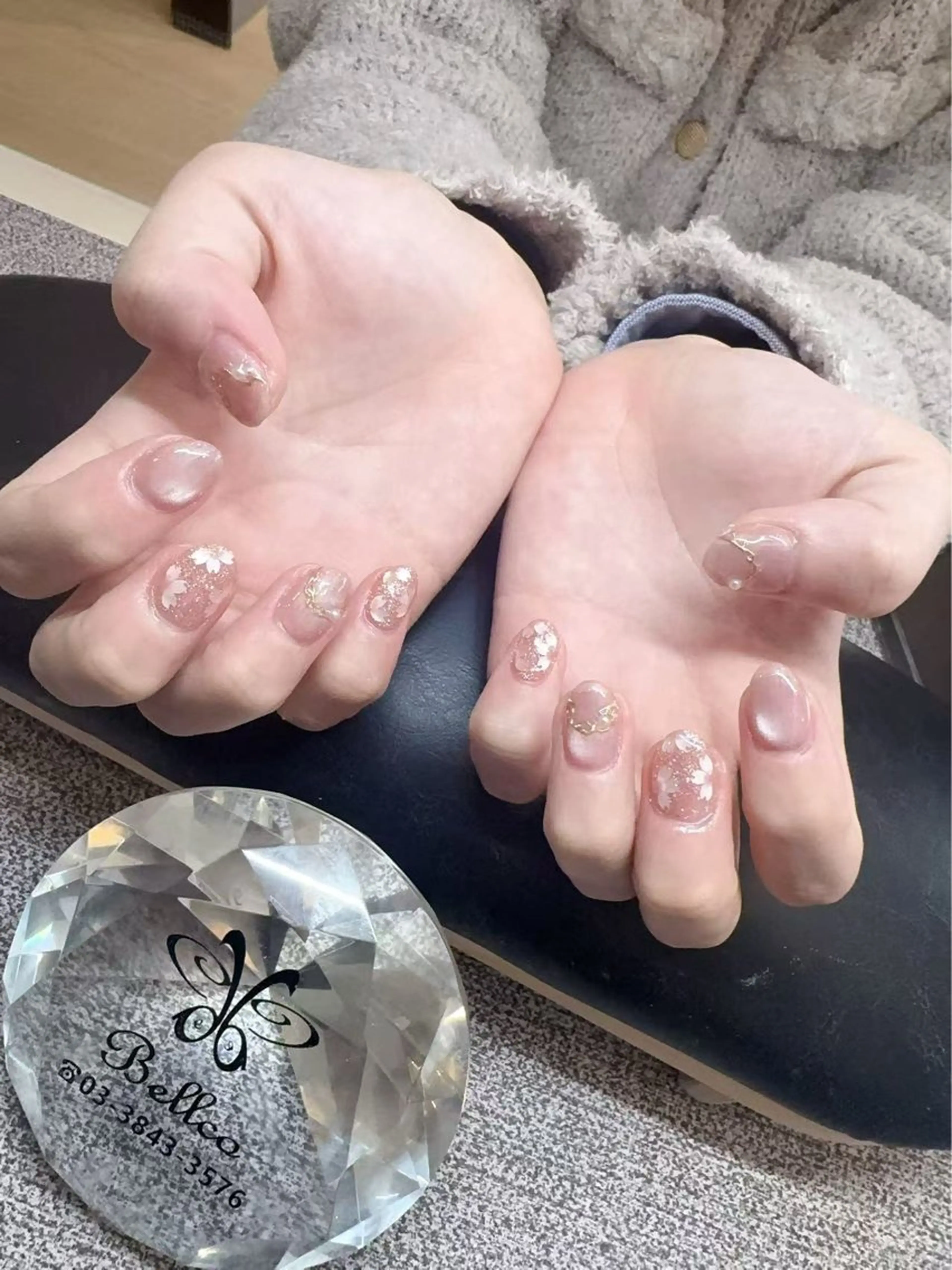 ネイル 桜ネイル 持ち込み ネイルサロン ベラッコのネイルデザイン
