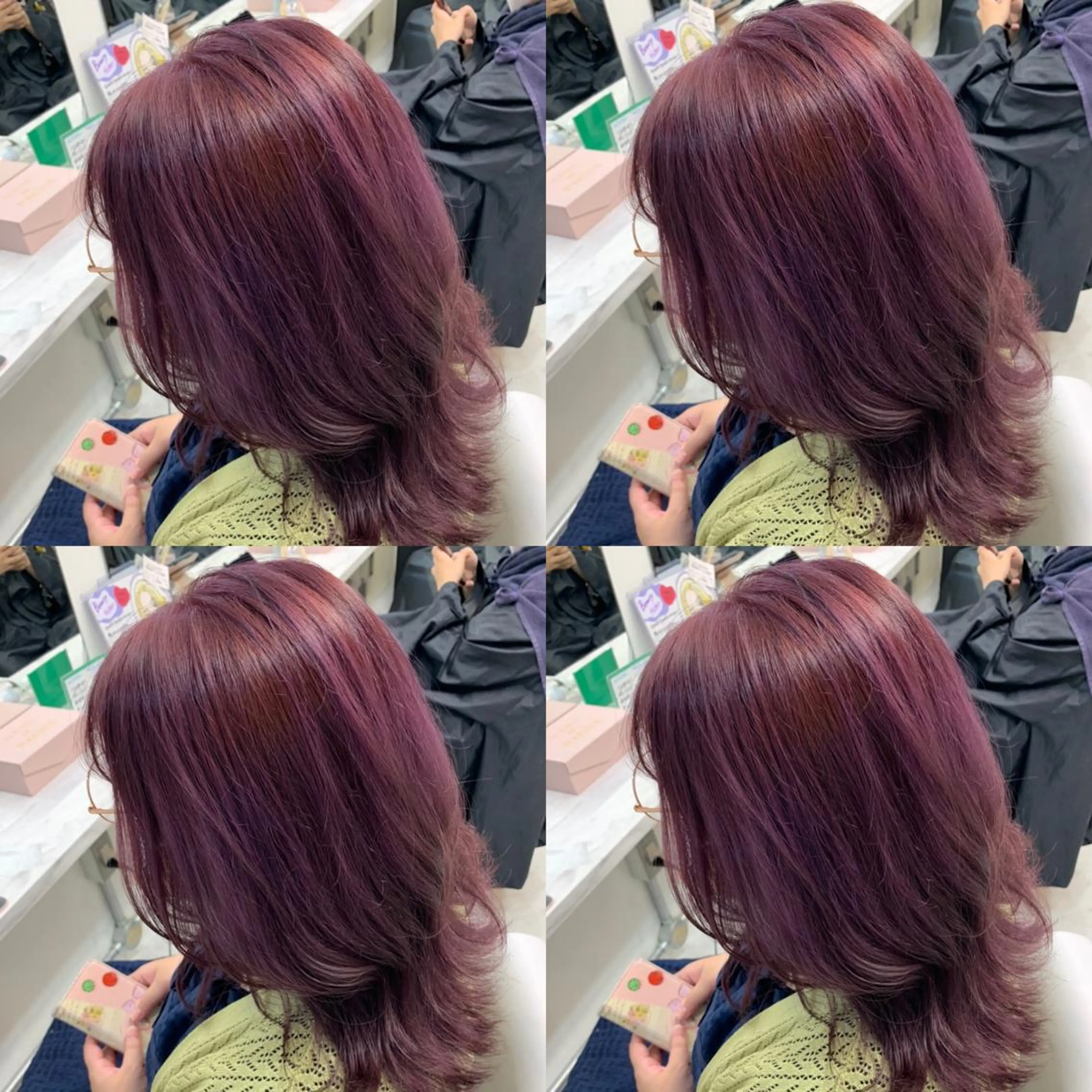 ショート ピンクラベンダー カット ヘアカラー トリートメント ✨髪質改善✖︎顔周り レイヤー✨ナカムラのヘアスタイル