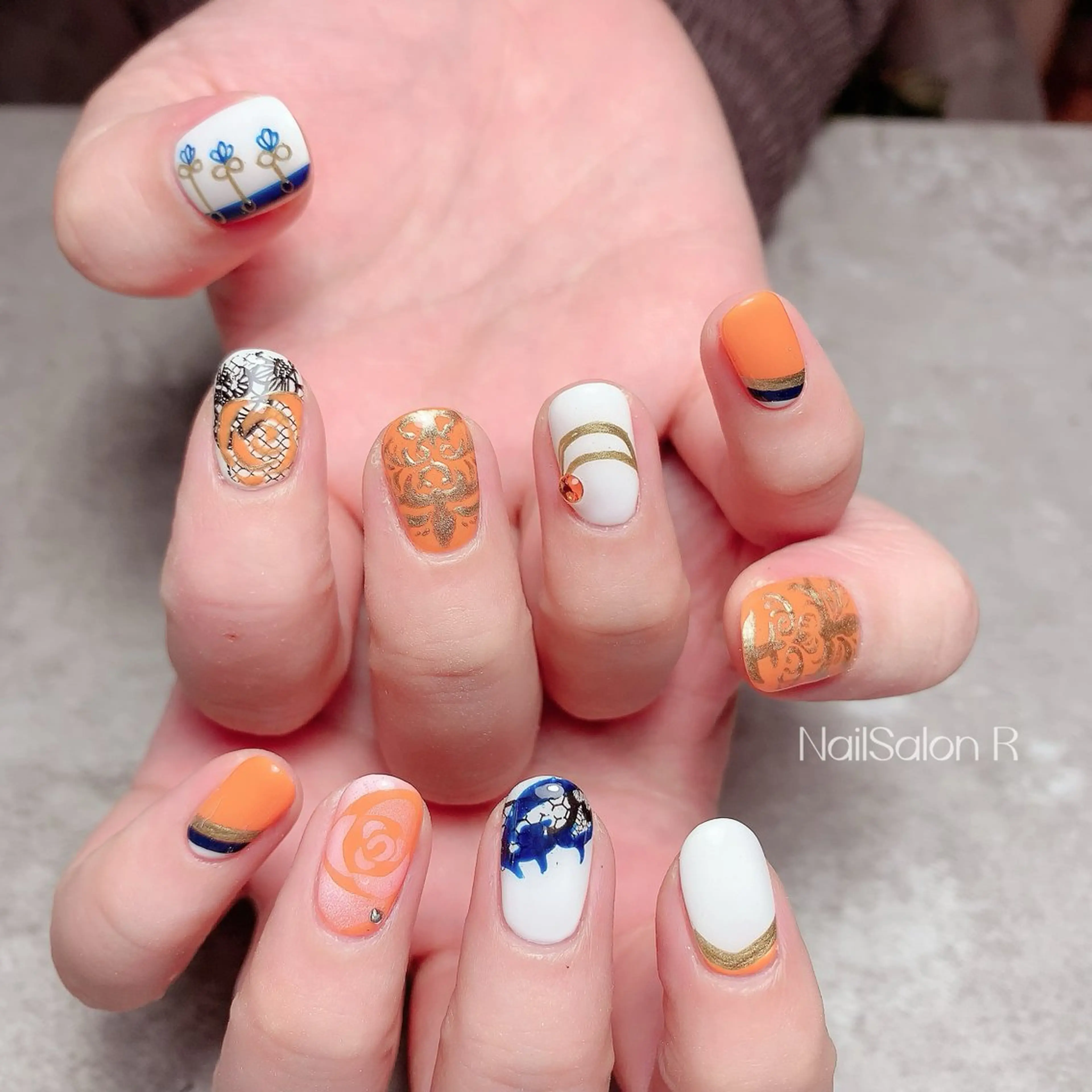 ネイル チークネイル 長さ出し フットネイル ジェルネイル 韓国ネイル NailSalonR 宮里のネイルデザイン