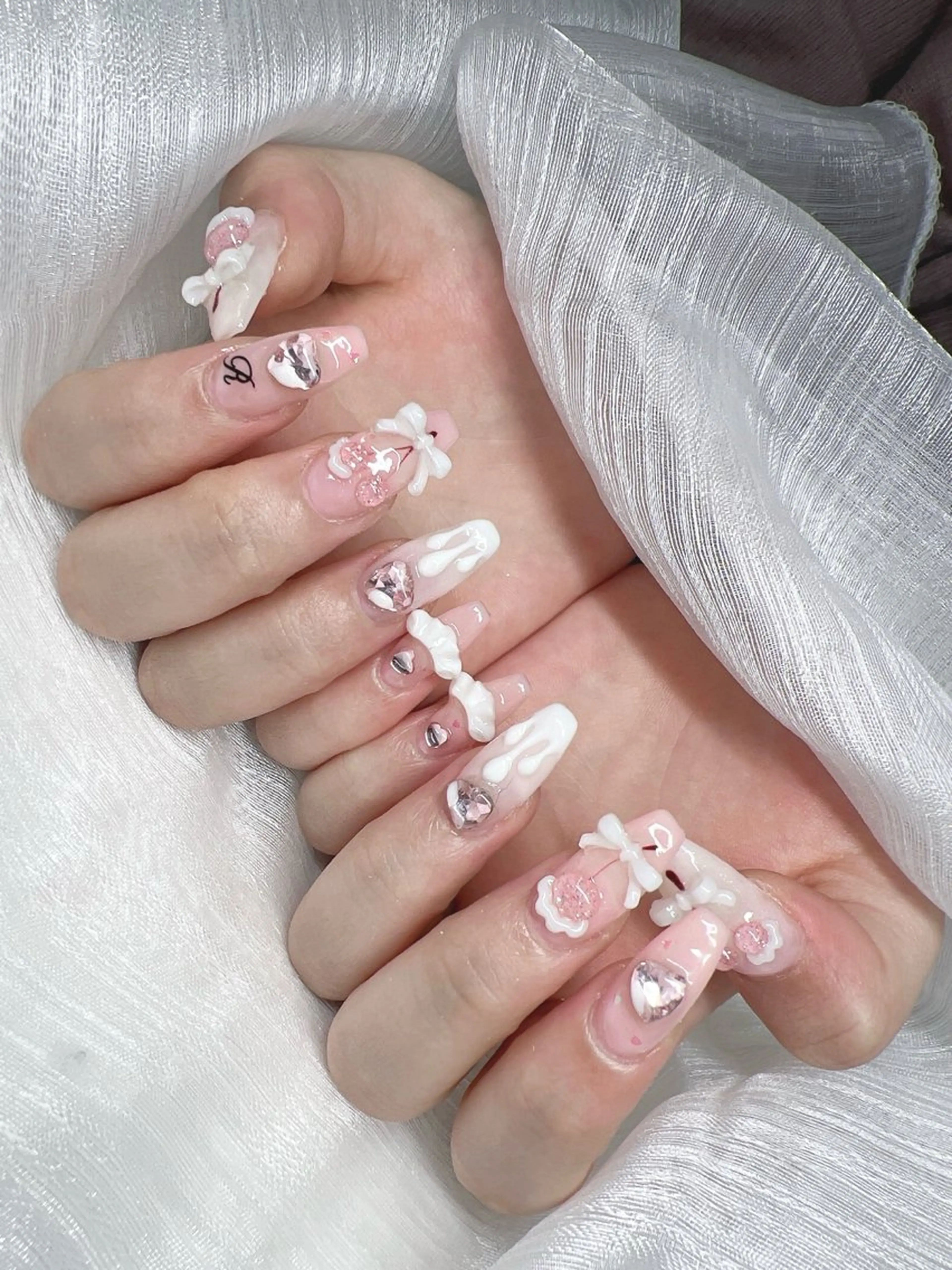ネイル ハンドネイル Lee Nails チップ長さだし専門店のネイルデザイン