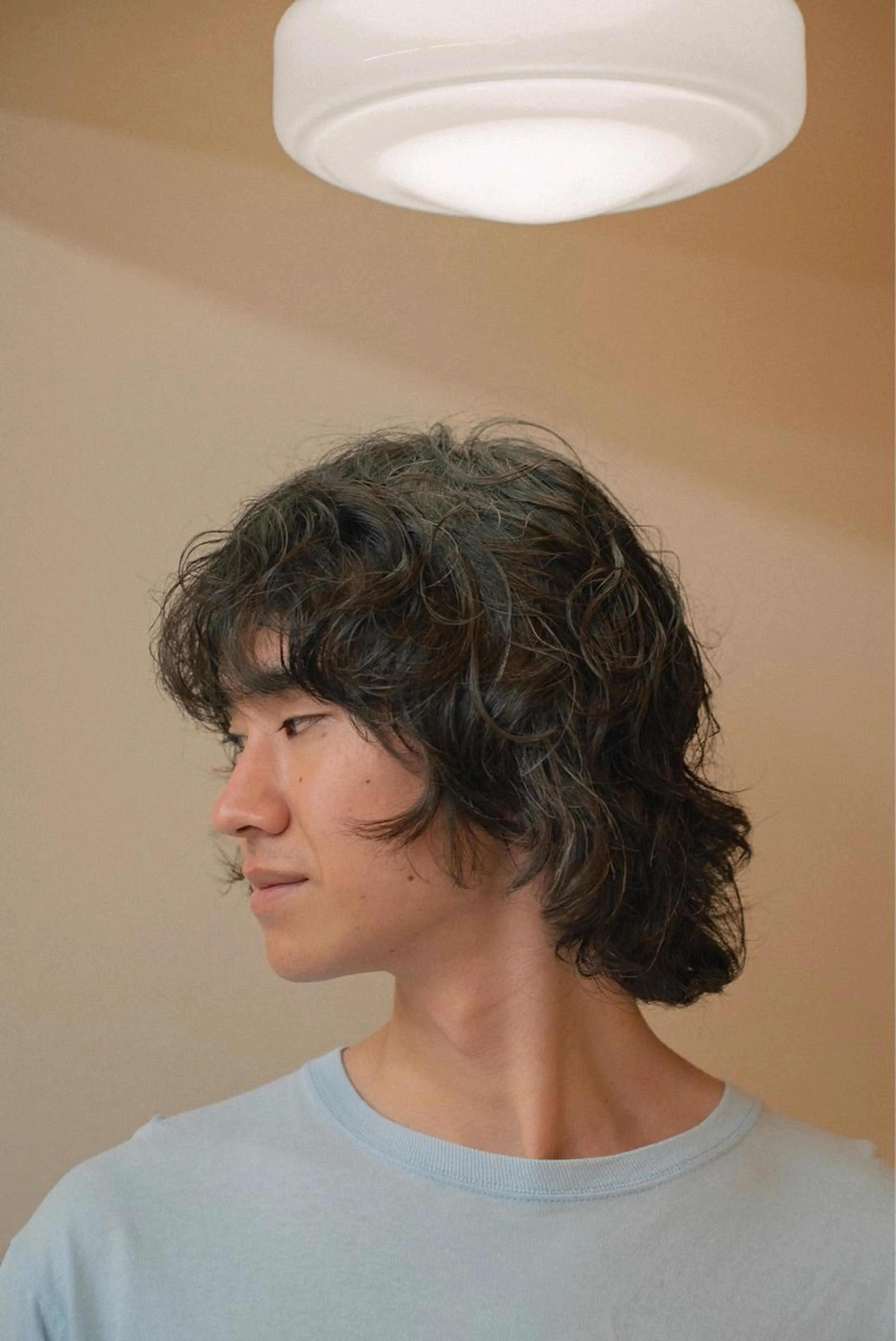 ミディアム カラー パーマ メンズ くせ毛 カット パーマ 🔗メンズサロン🔗 Kieのヘアスタイル