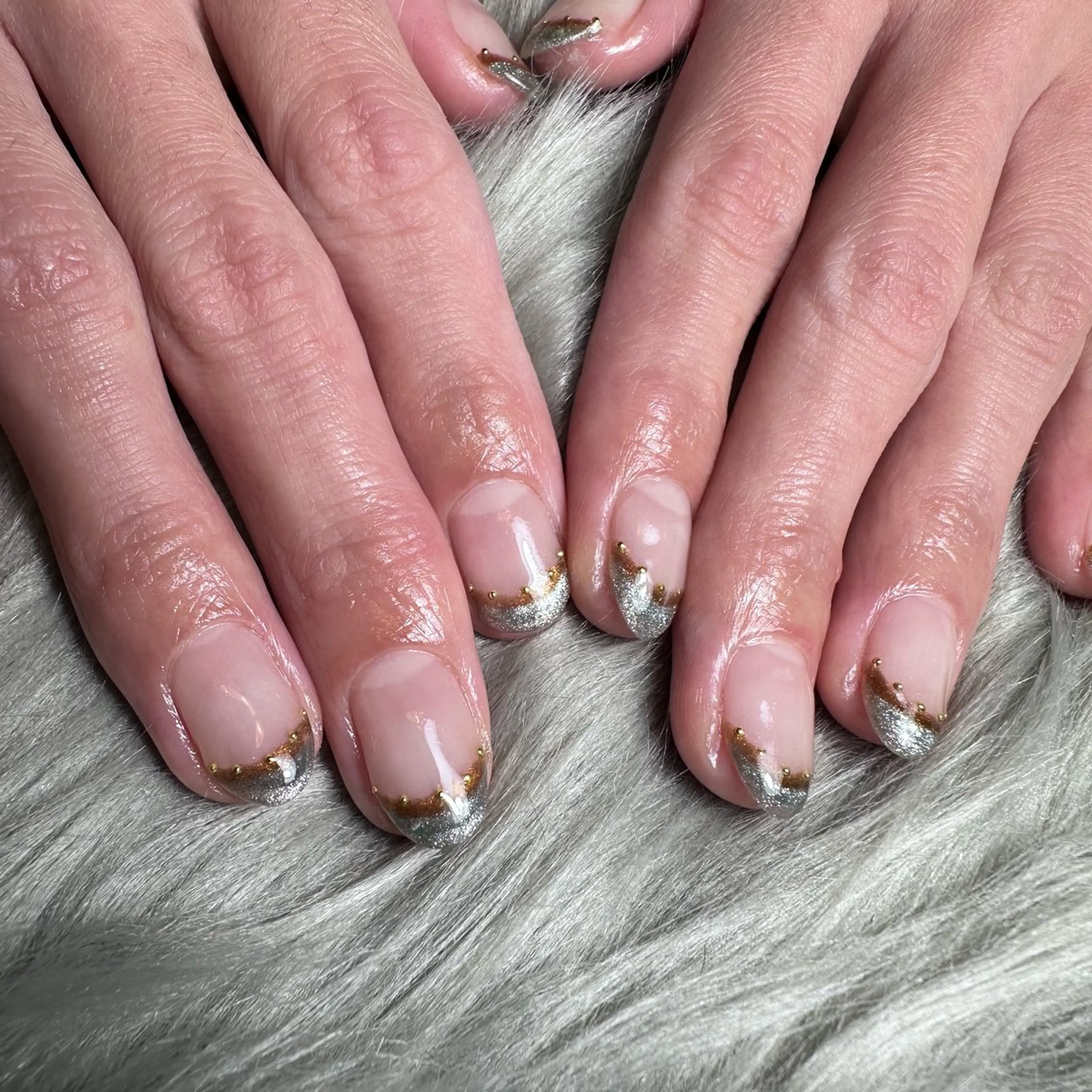 ネイル フレンチネイル マグネットネイル マグネットフレンチ nail salon 凪のネイルデザイン