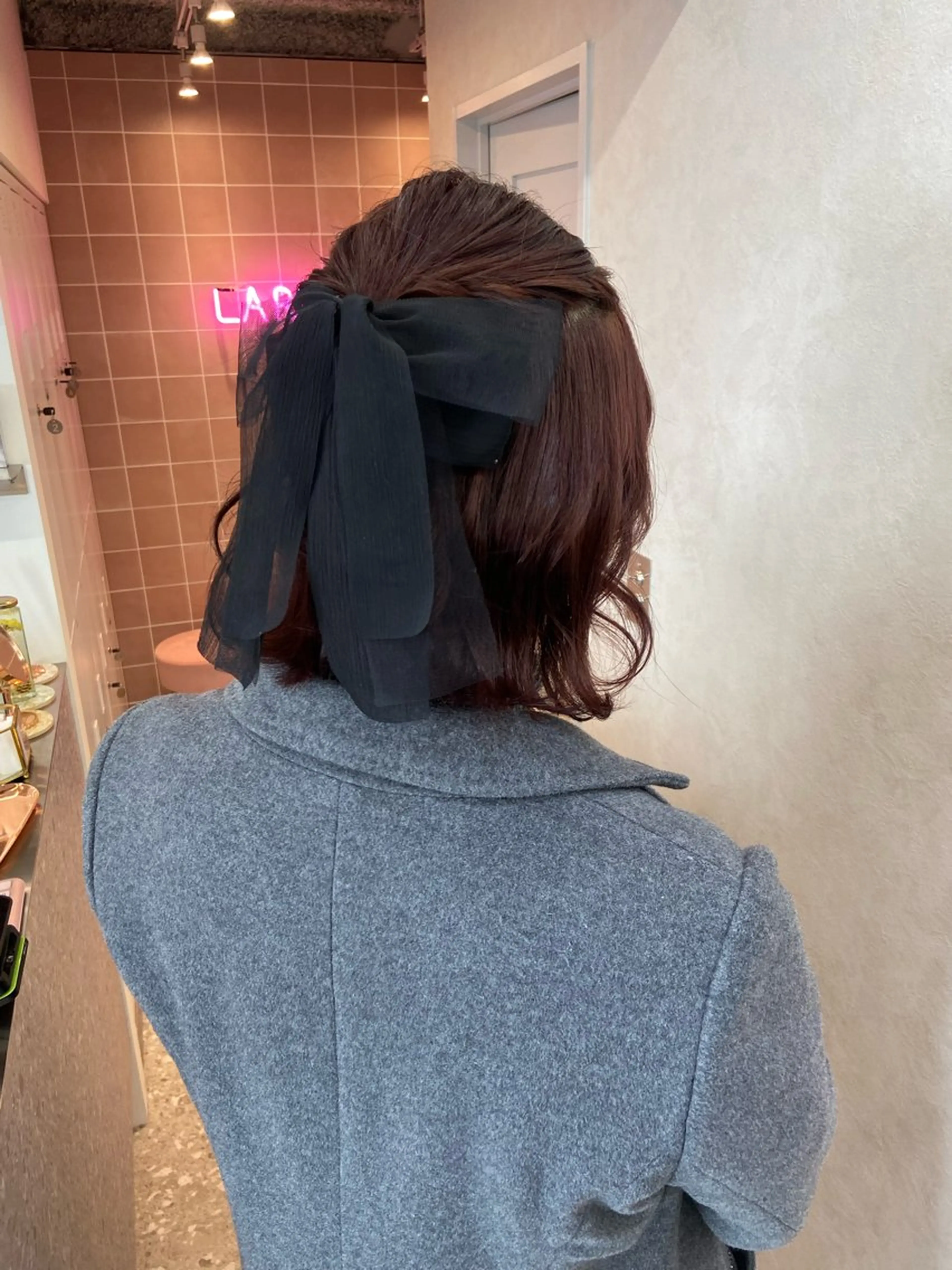 ヘアアレンジ ハーフアップ ヘアセット 新宿/韓国ヘア 中明度カラー/かやのヘアスタイル