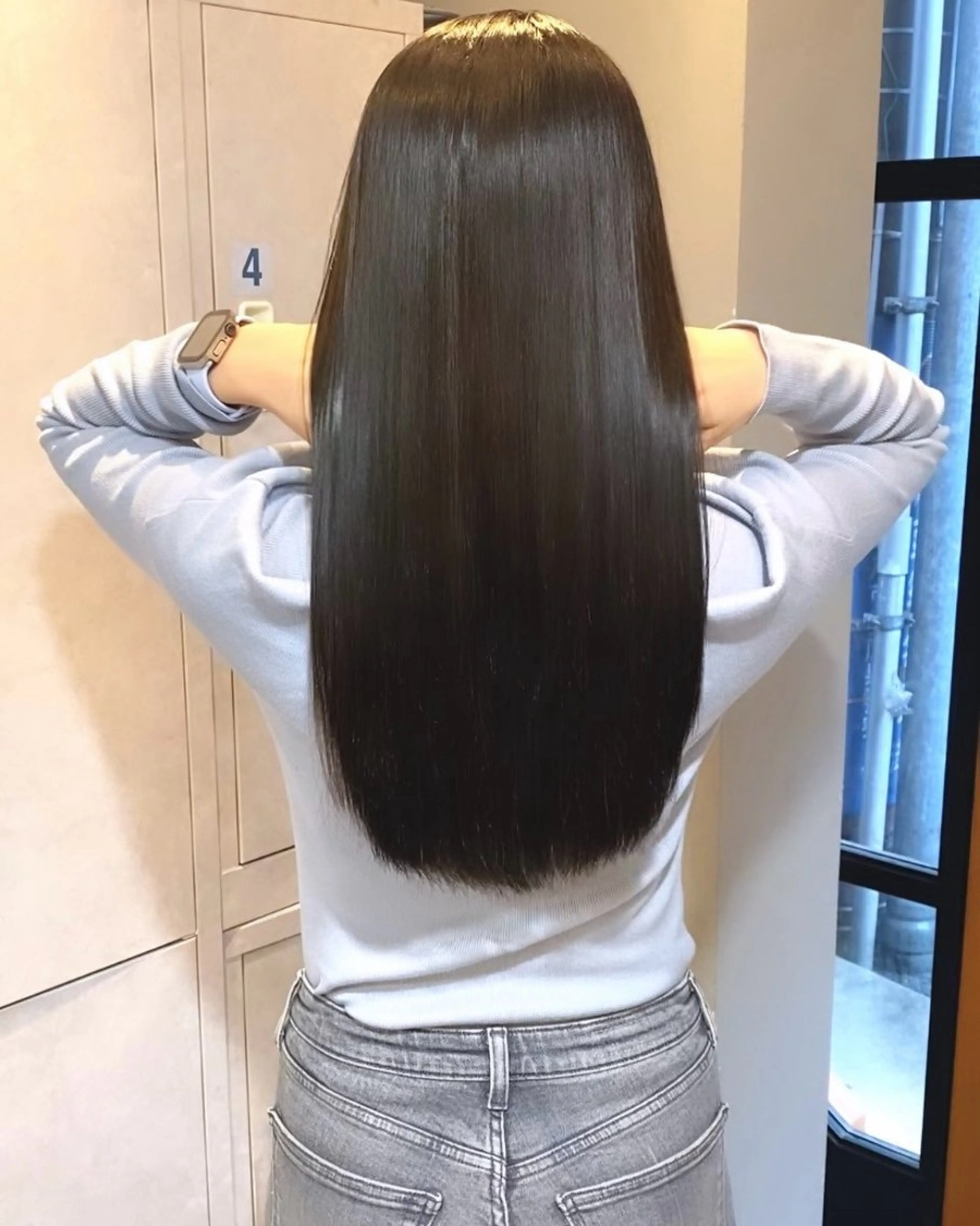 ロング 縮毛矯正 トリートメント ioe元町 yukaのヘアスタイル