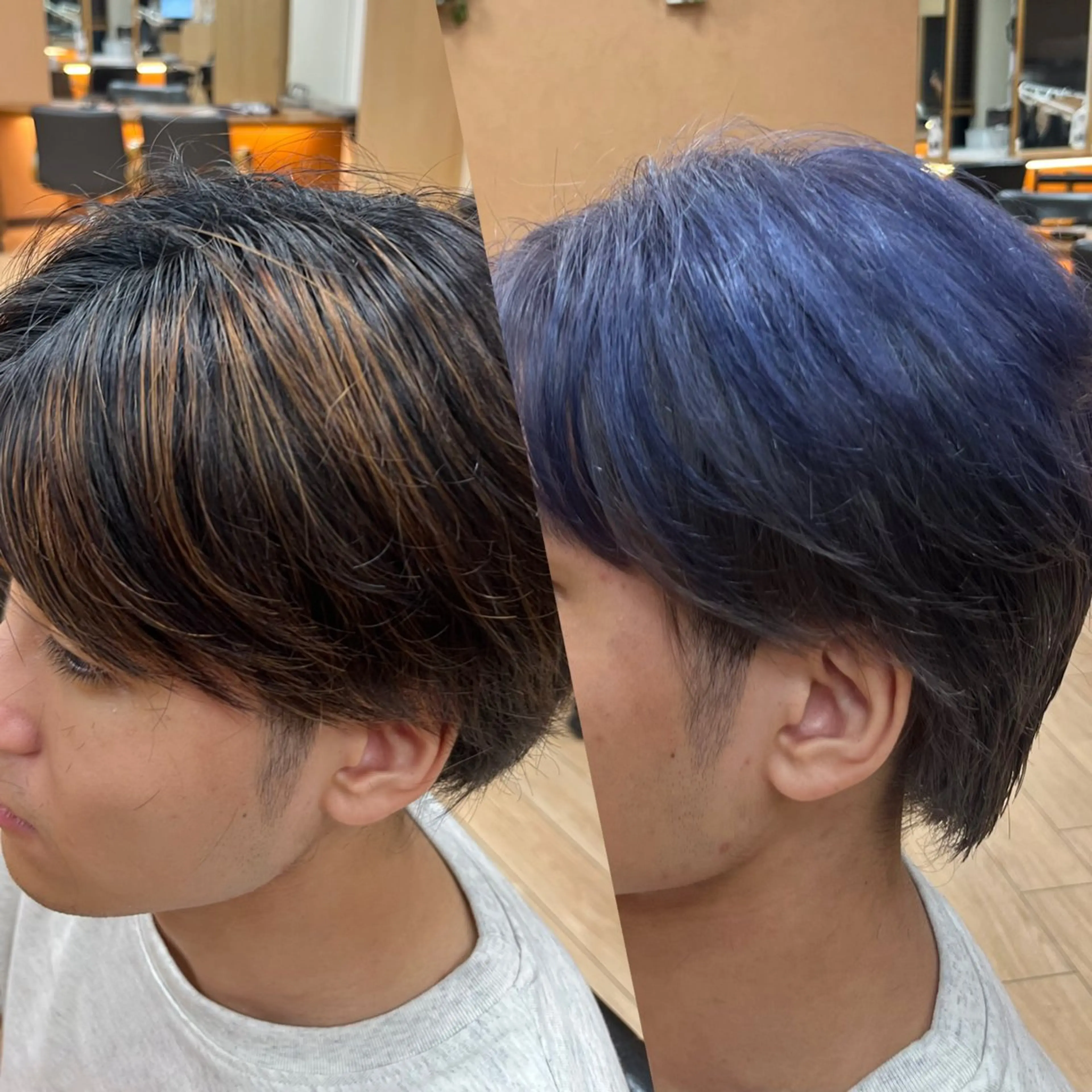 カラー メンズ デザインカラー ダブルカラー ⚡️モデル募集⚡ 本田誠也⚡️のヘアスタイル