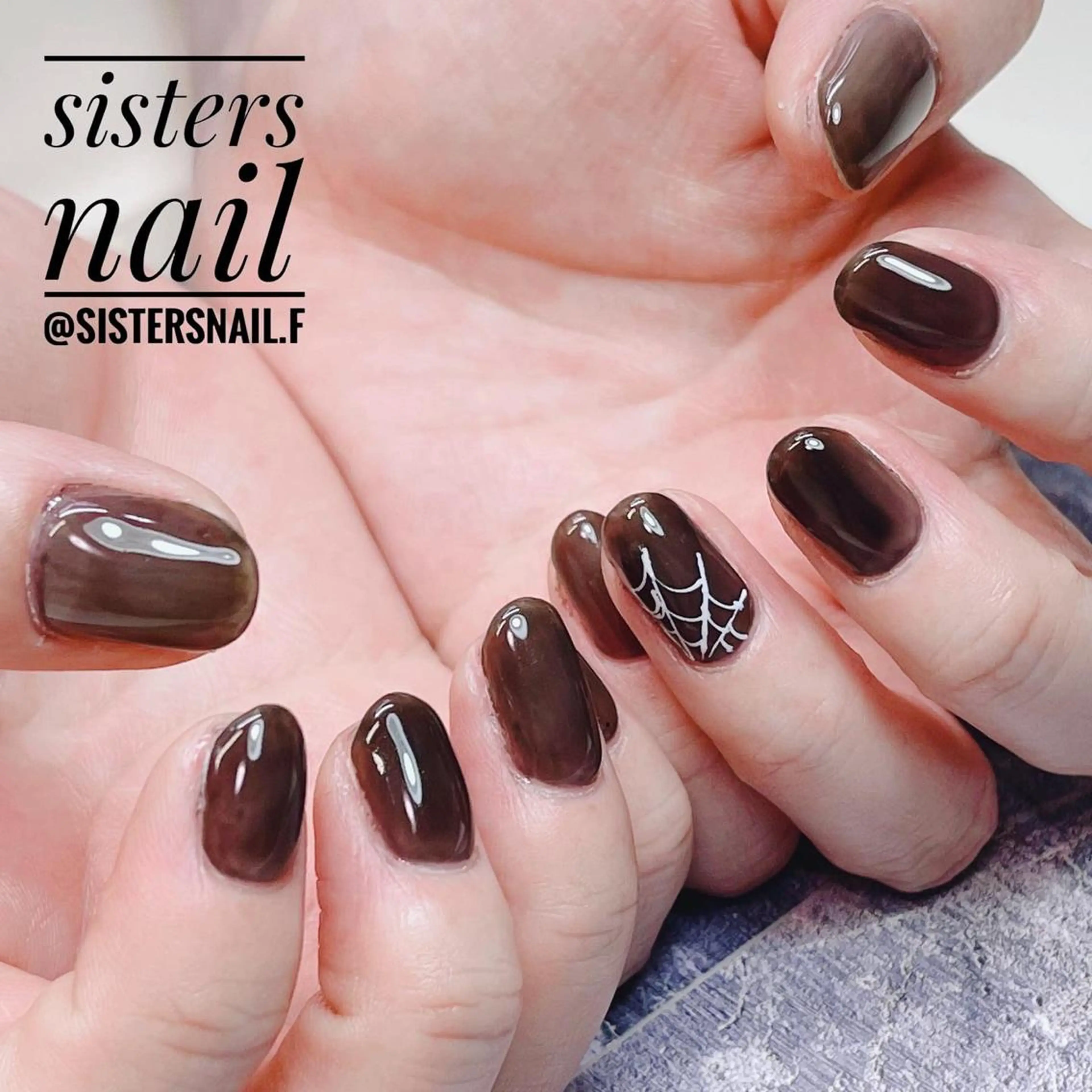 ネイル アートネイル ハロウィン ニュアンスネイル ワンカラーネイル シンプルネイル sisters nail.fのネイルデザイン