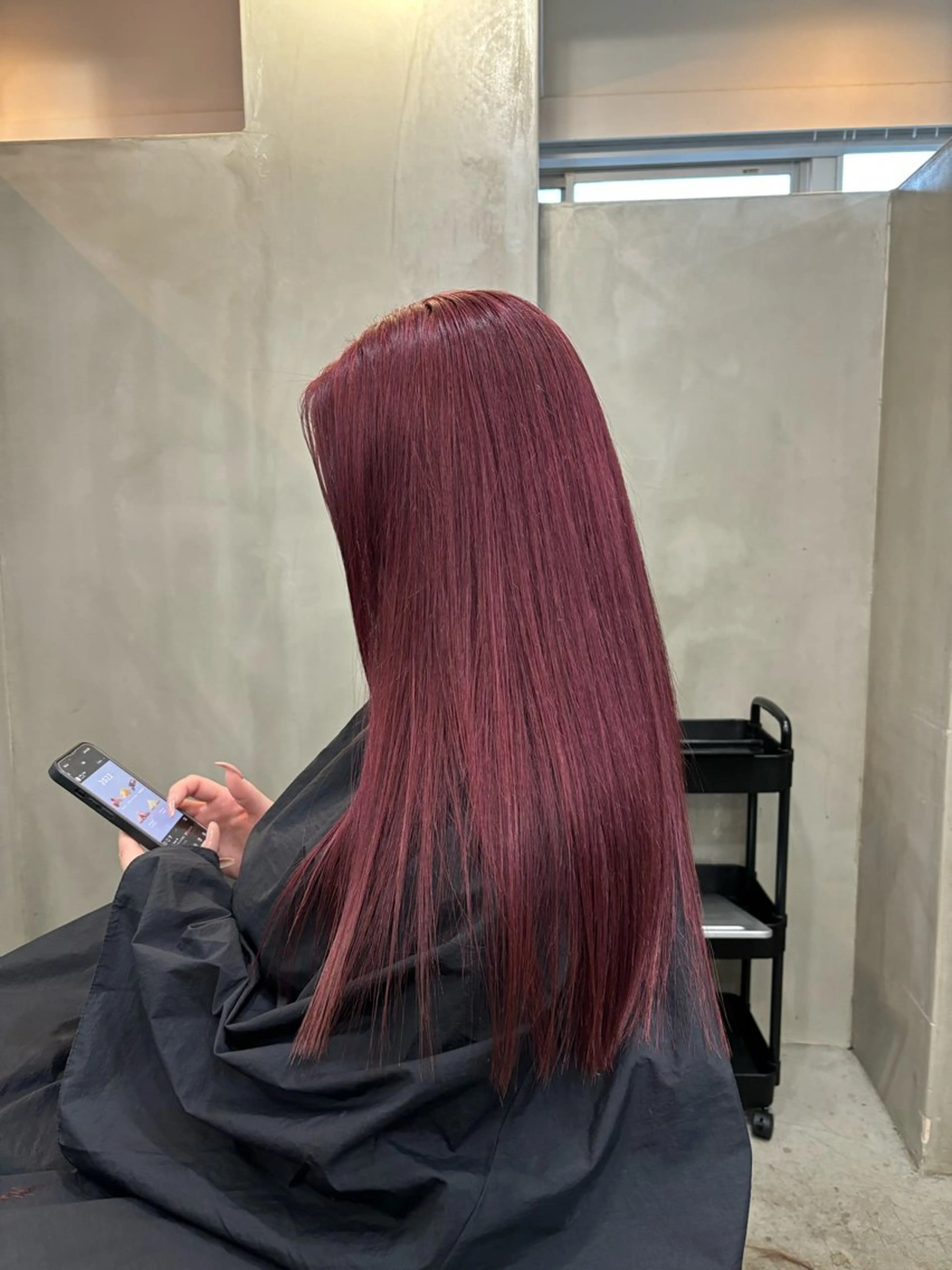 ロング カラー レッドカラー ヘアカラー 中園康 /カラー/ブリーチのヘアスタイル