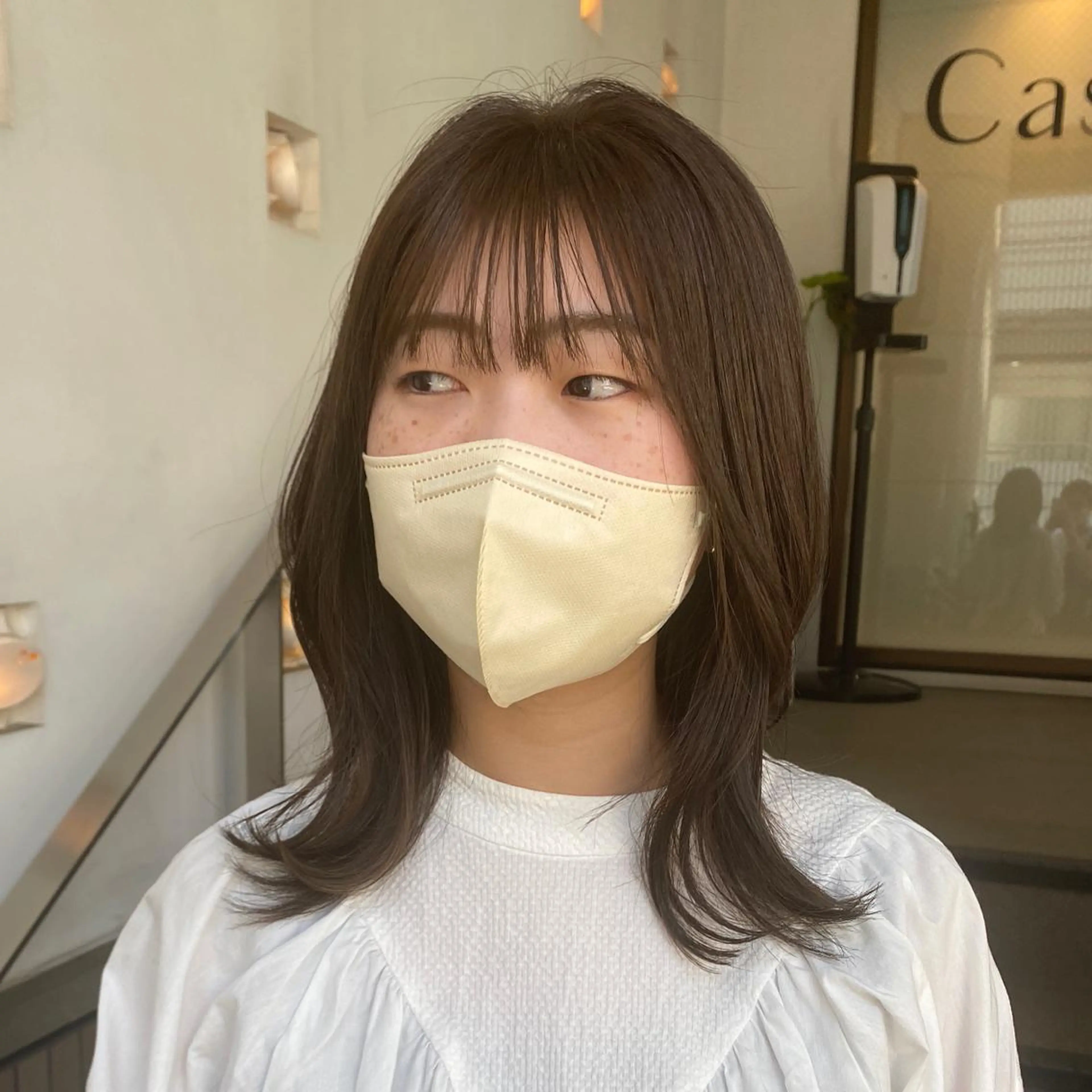 ミディアム カラー ヘアアレンジ ベージュカラー オリーブベージュ カット ヘアカラー トリートメント ヘッドスパ ナカジマ ボブ/レイヤーのヘアスタイル