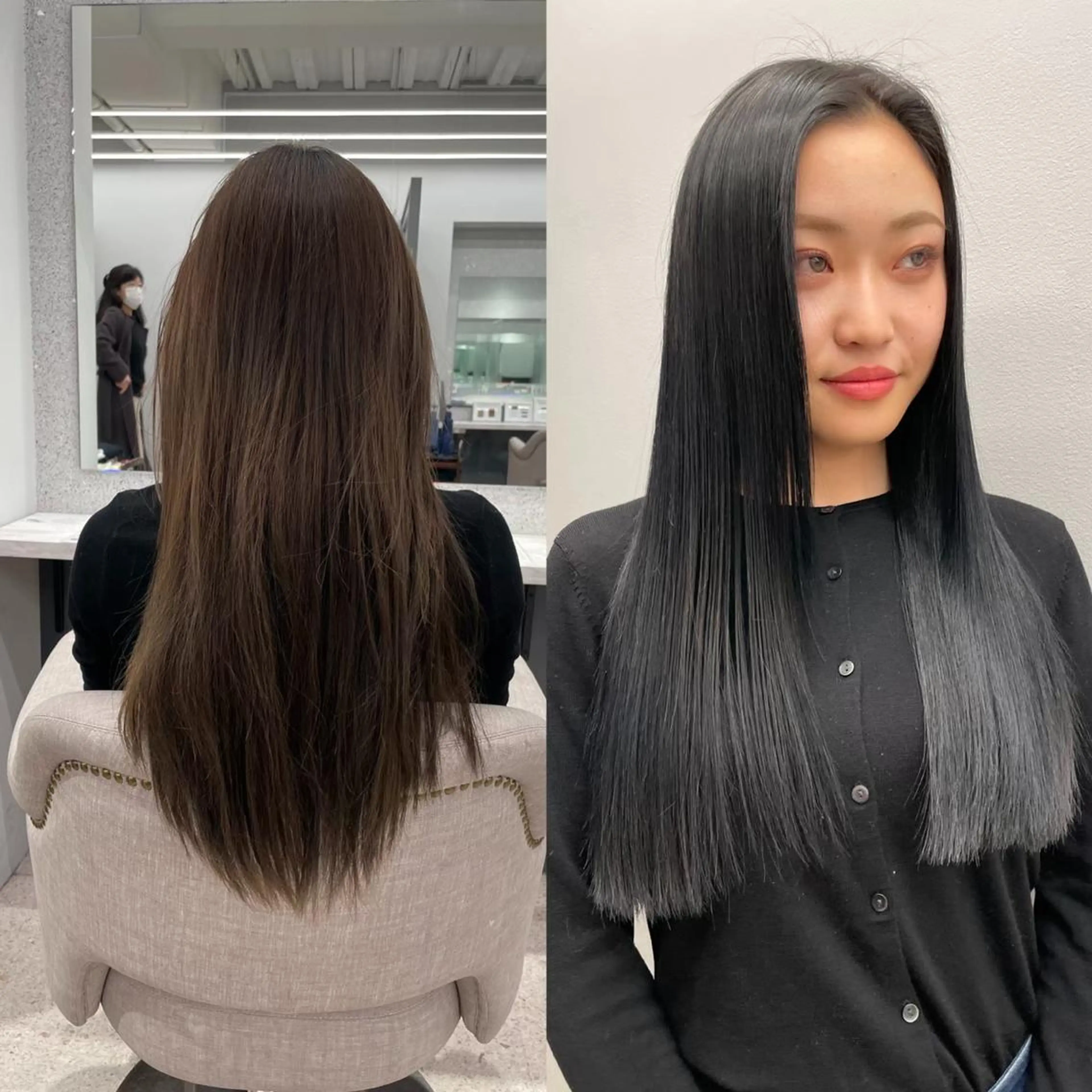 ロング 韓国風🤍 イワサキ　リコ🍒のヘアスタイル