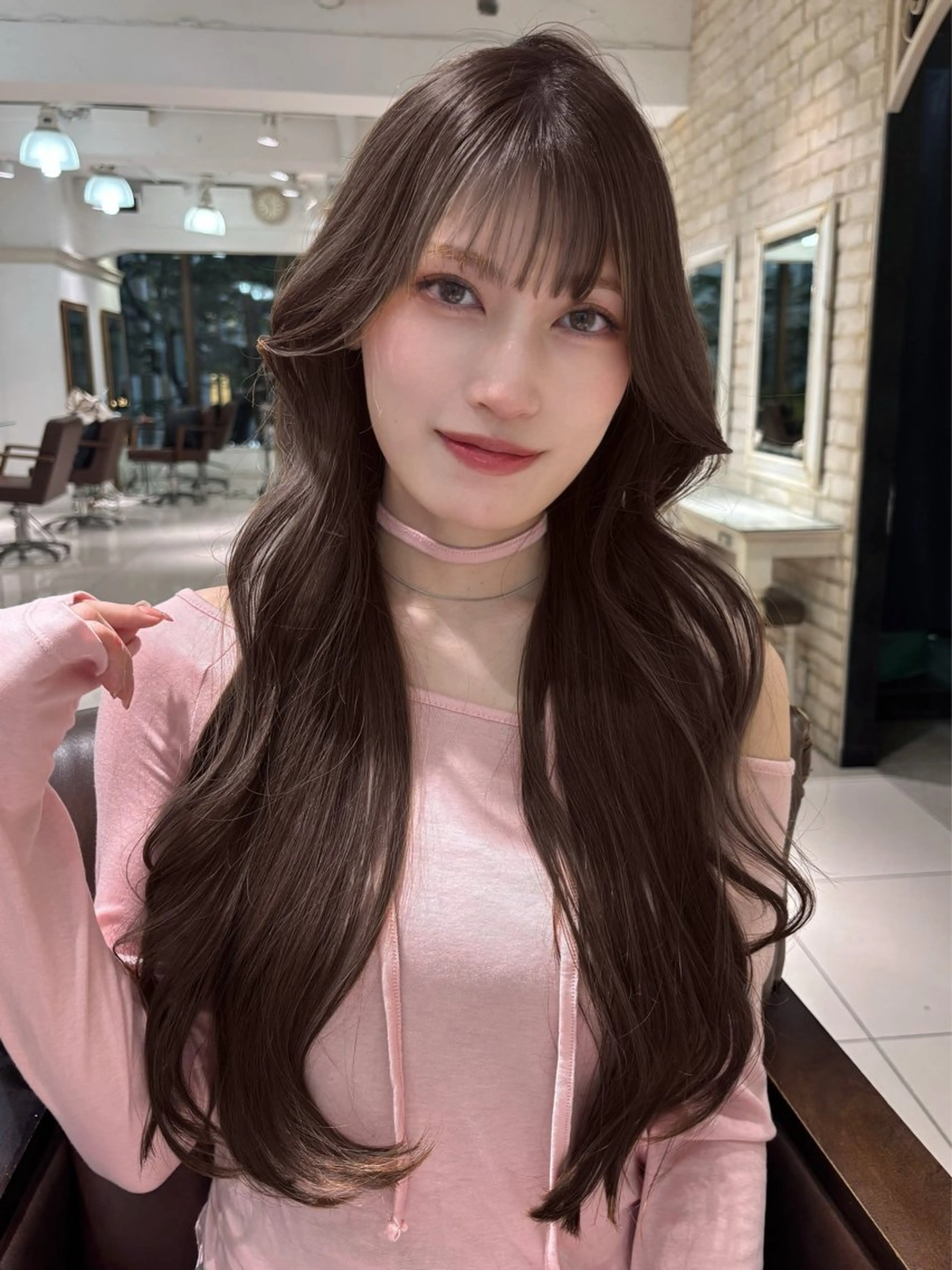 ロング カット ヘアカラー トリートメント 縮毛・髪質改善🩰 mai🐰ྀི🤍のヘアスタイル