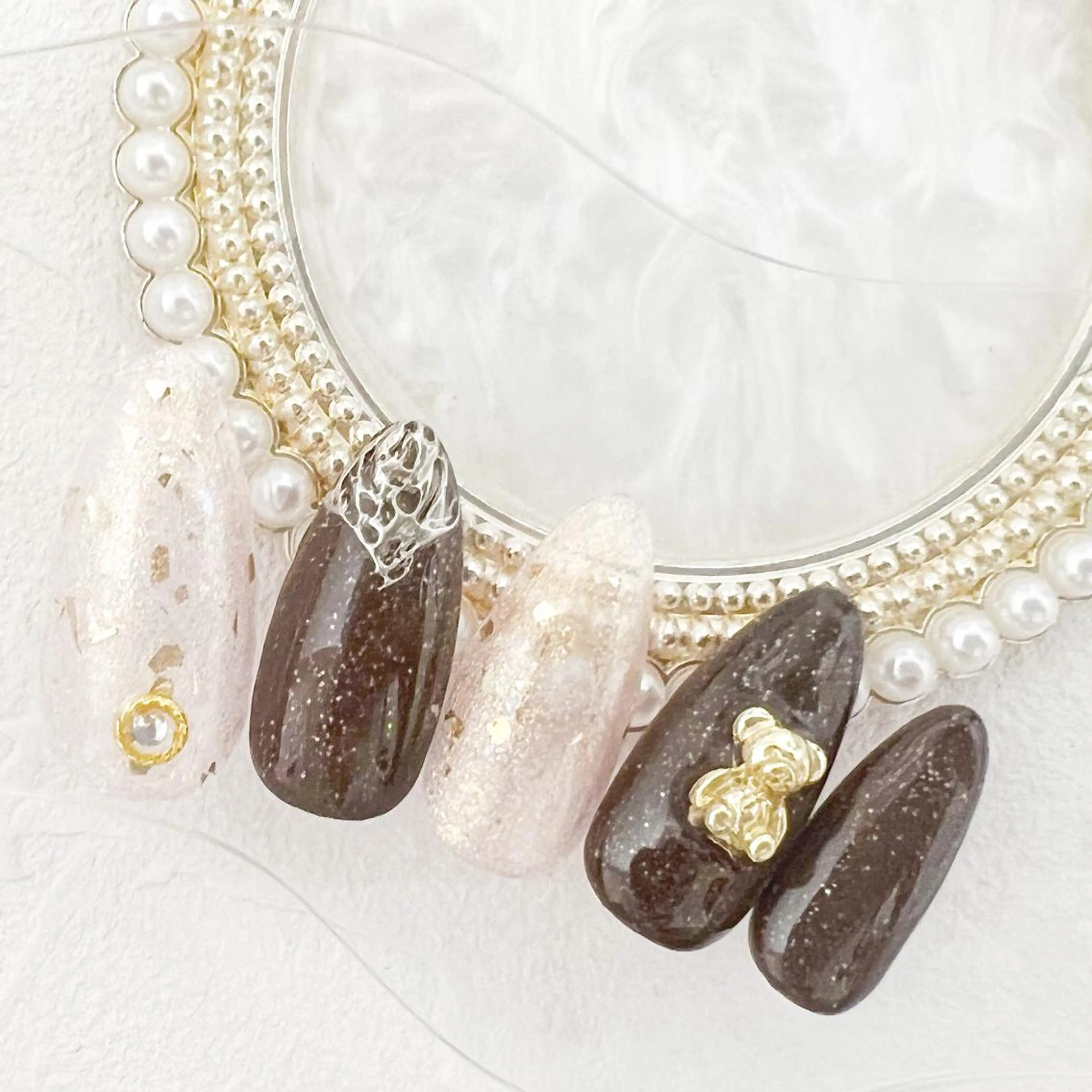 ネイル ブラウン rouse nail RISATOのネイルデザイン