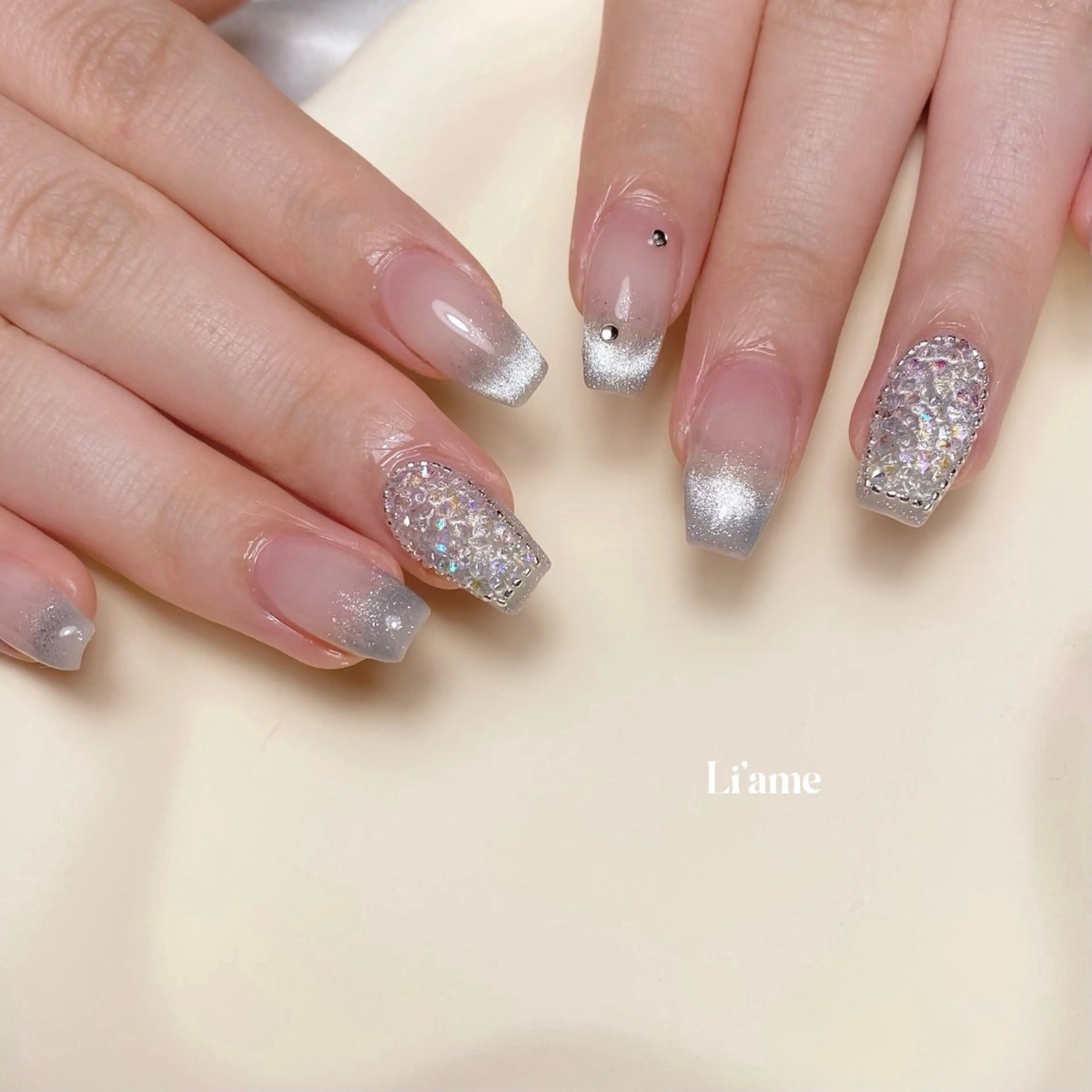 ネイル ストーンネイル ハンドネイル Luna 【Li'ame】のネイルデザイン