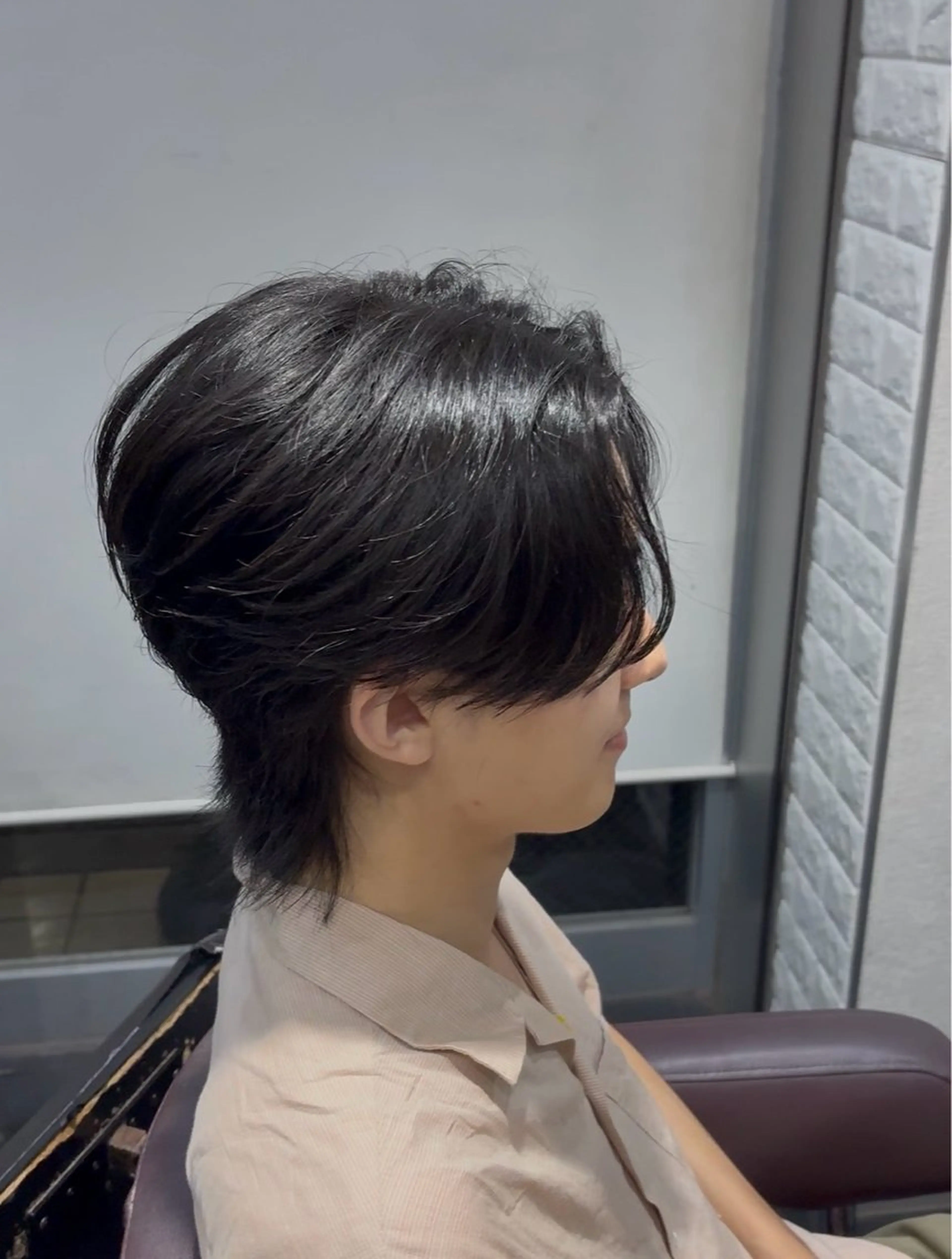 メンズ センターパート メンズパーマ メンズウルフカット ウルフカット ひ かるのヘアスタイル