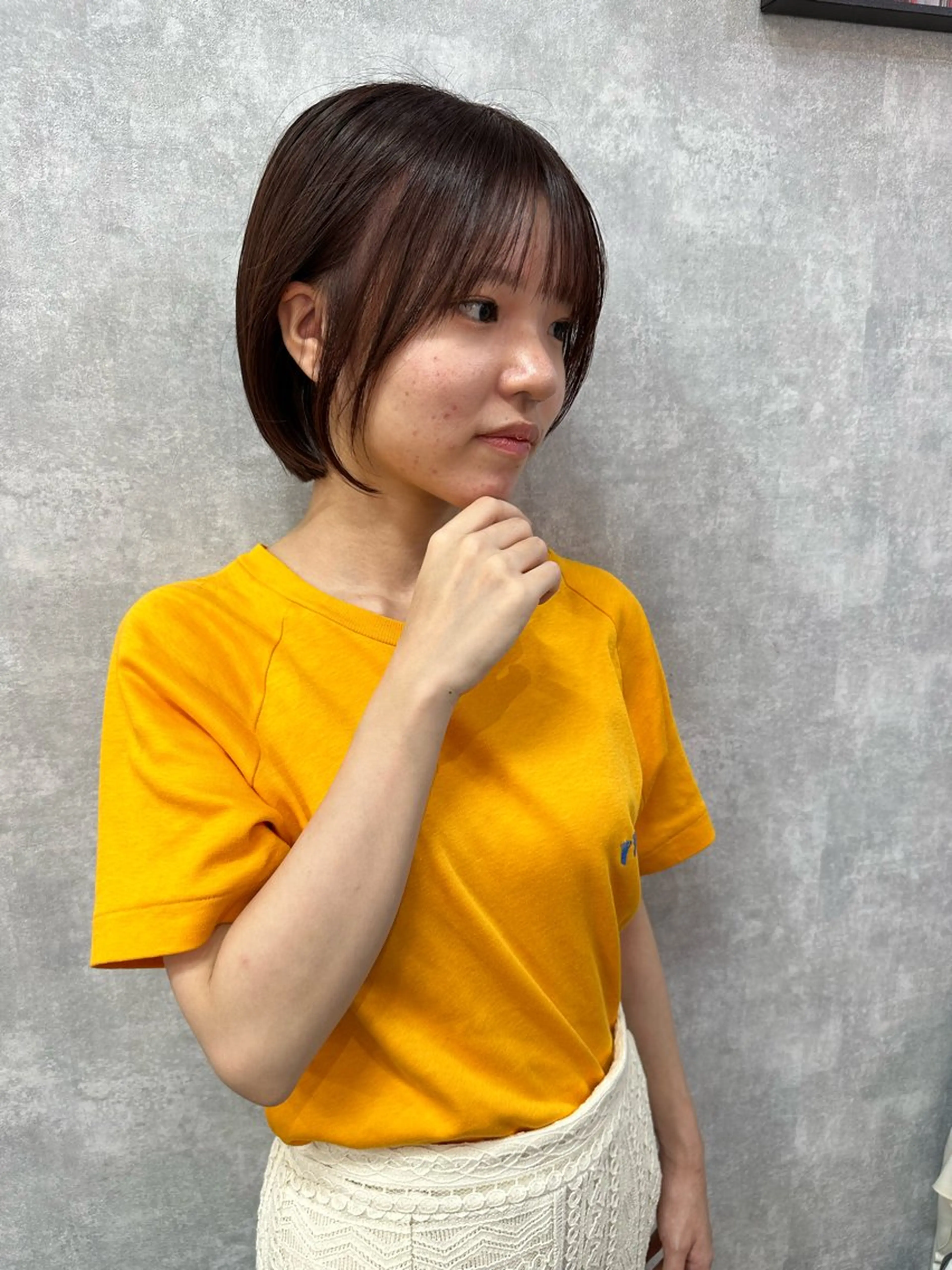 ショート 切りっぱなしボブ ショートボブ ハンサムショート 丸みショート ボブ モテ髪/ボブ/ショー ト/アダチフウトのヘアスタイル