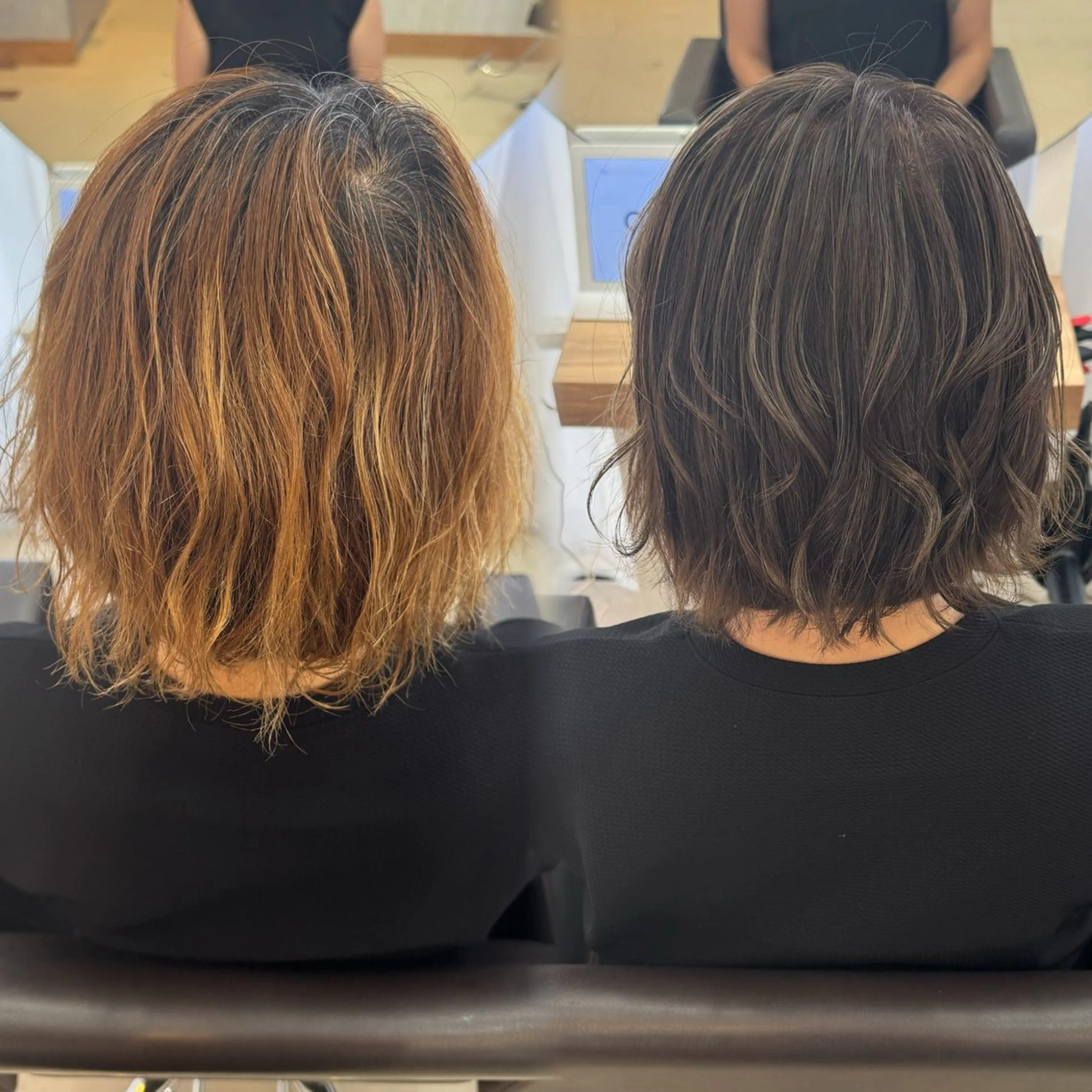 ミディアム ハイライト Agu hair 粉河のヘアスタイル