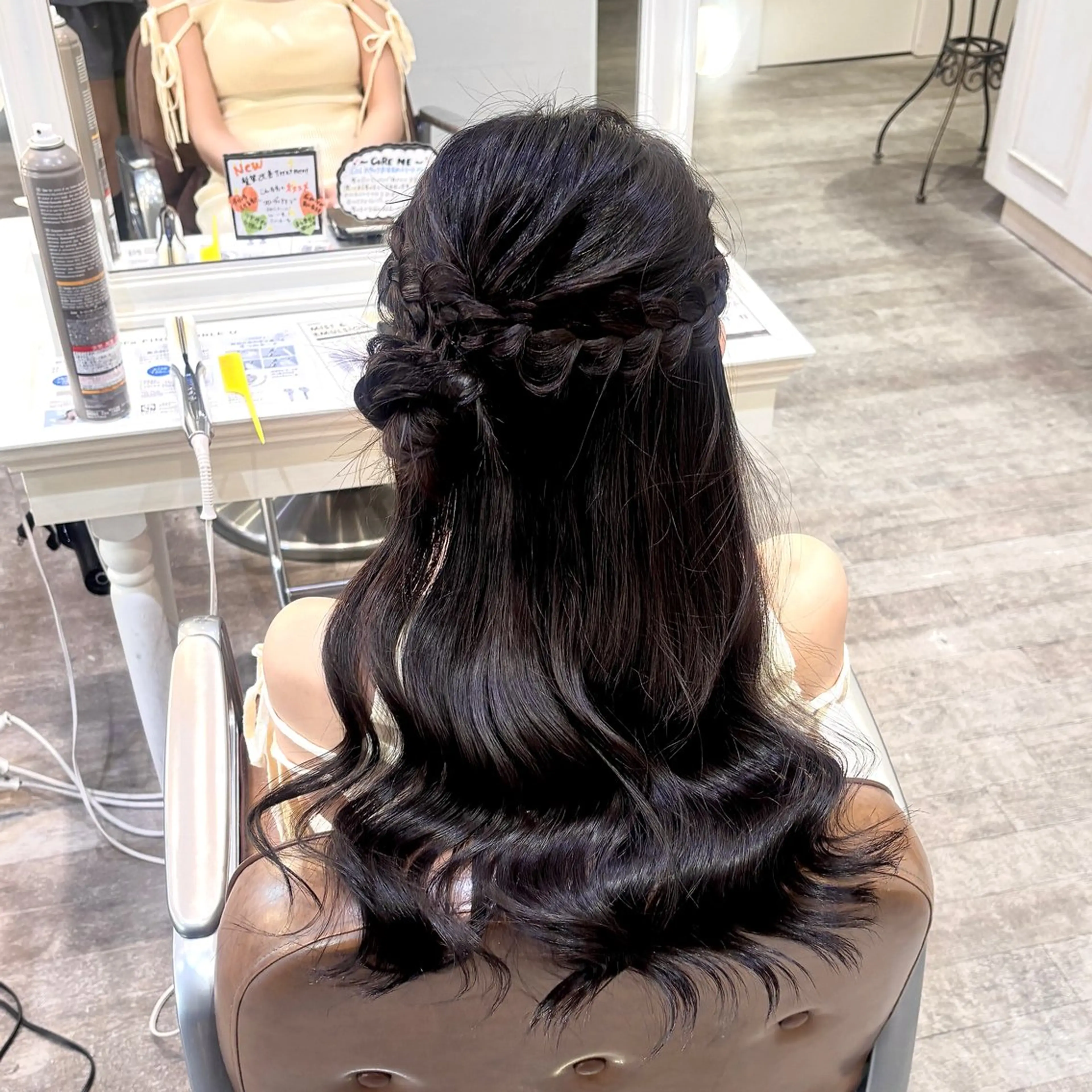 ヘアアレンジ 🇰🇷韓国レイヤー 多幸感メイク🤍のヘアスタイル