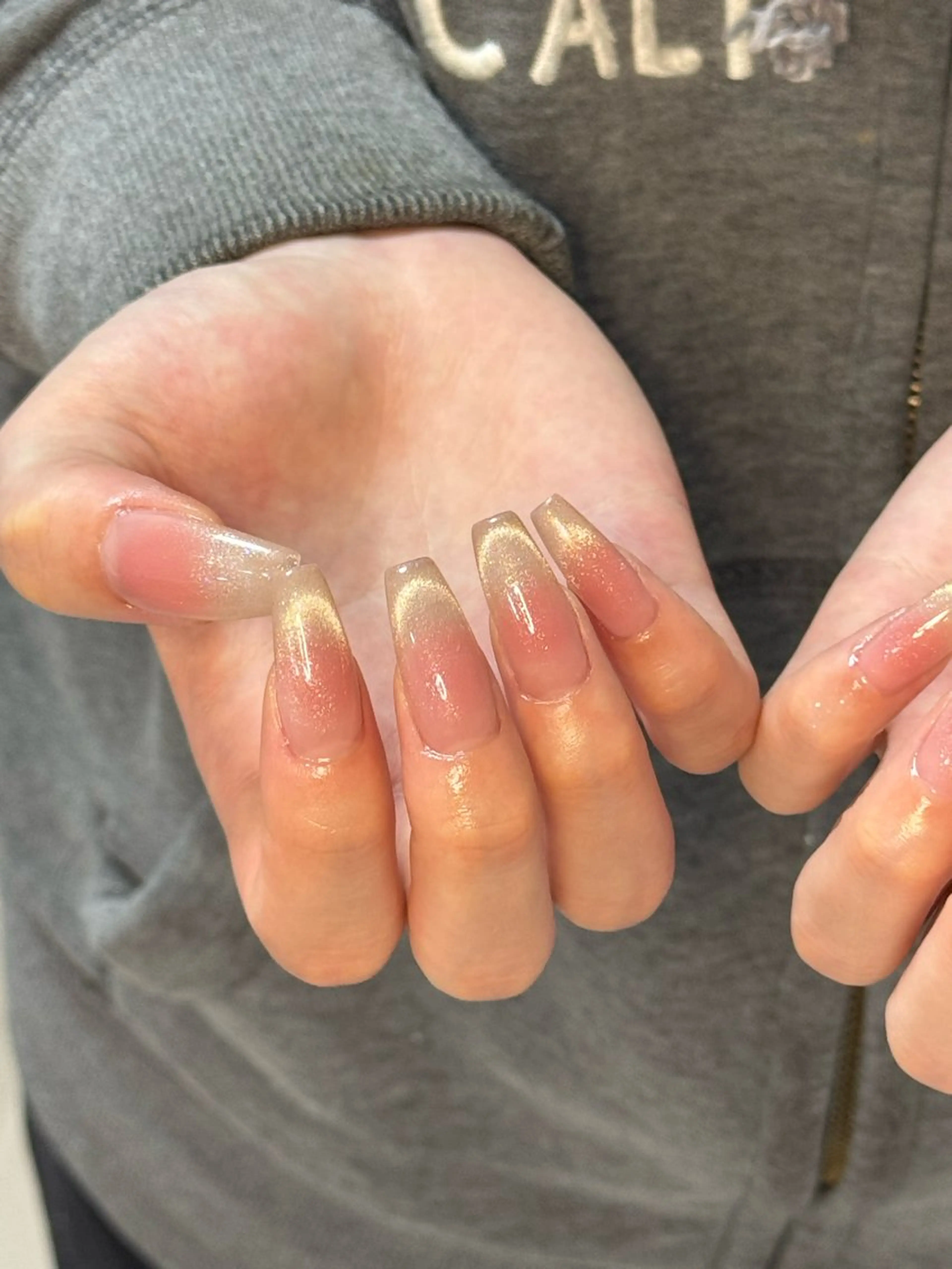 ネイル アートネイル オーロラネイル チークネイル フレンチネイル ガラスフレンチ ハンドネイル 🎀🎀YooLi Nail Salonのネイルデザイン