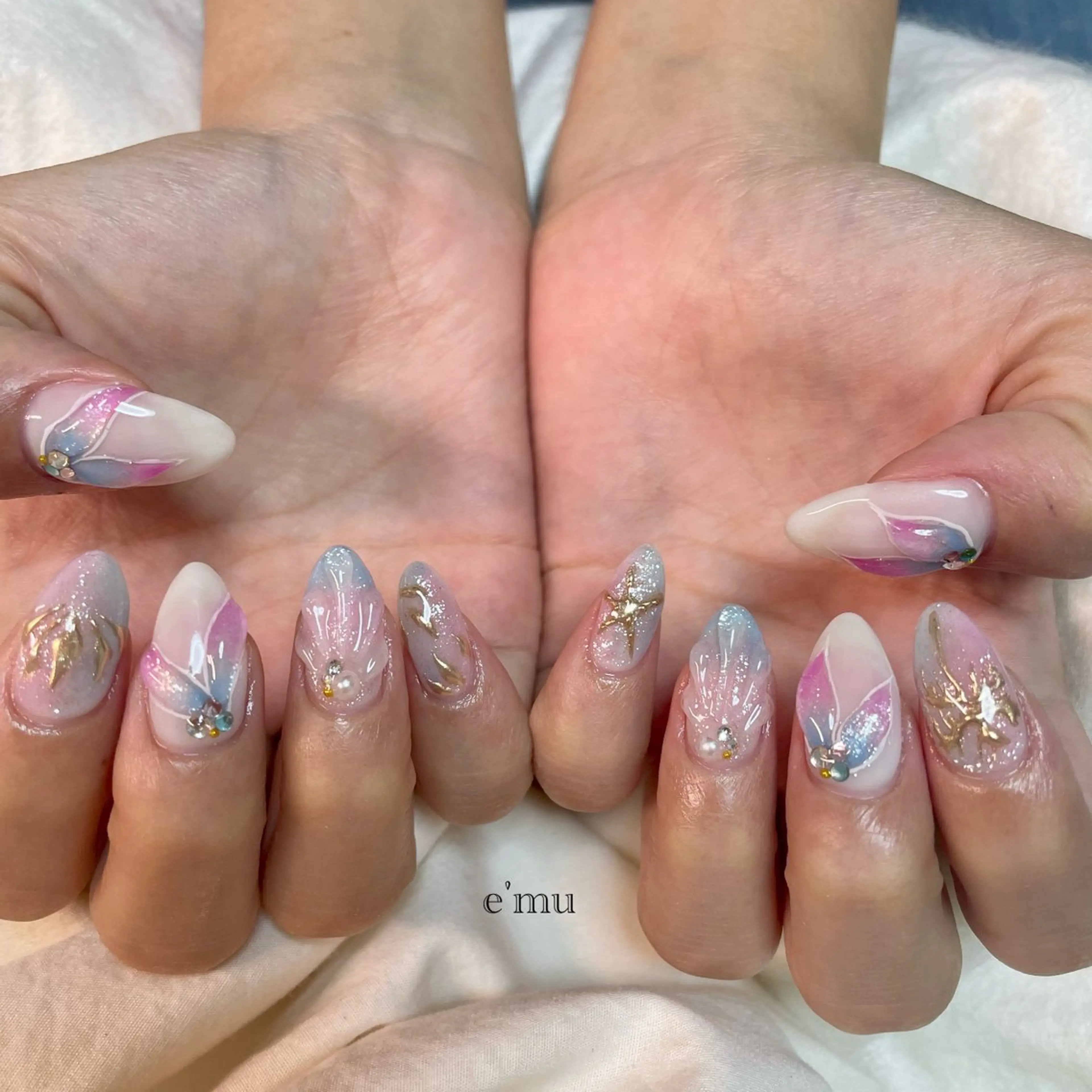 ネイル 夏ネイル ハンドネイル nail salon e'mu💐のネイルデザイン