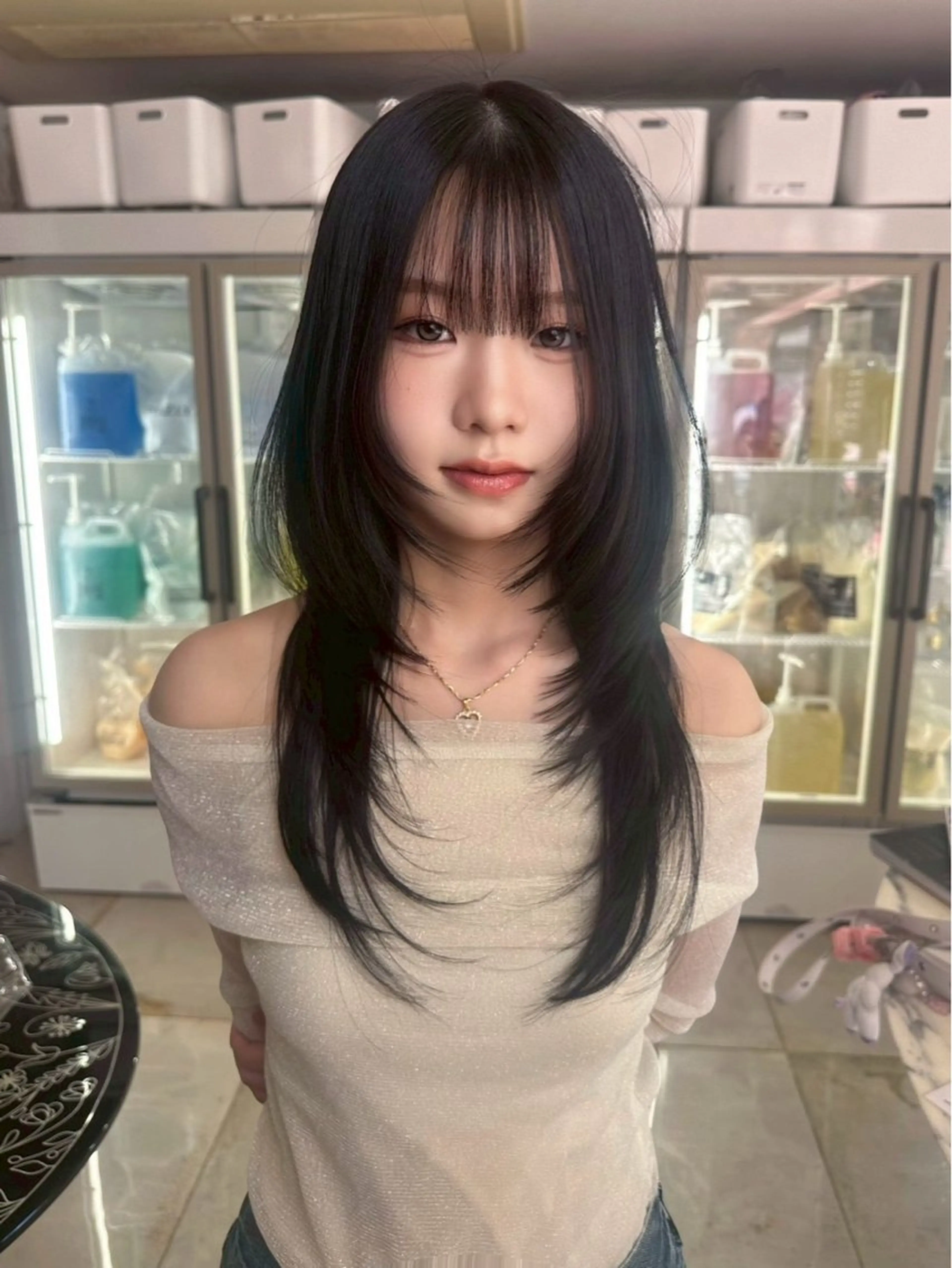 セミロング カット ヘアカラー トリートメント ‎🤍髪質改善‎🤍 ‎ViVIE🤍のヘアスタイル