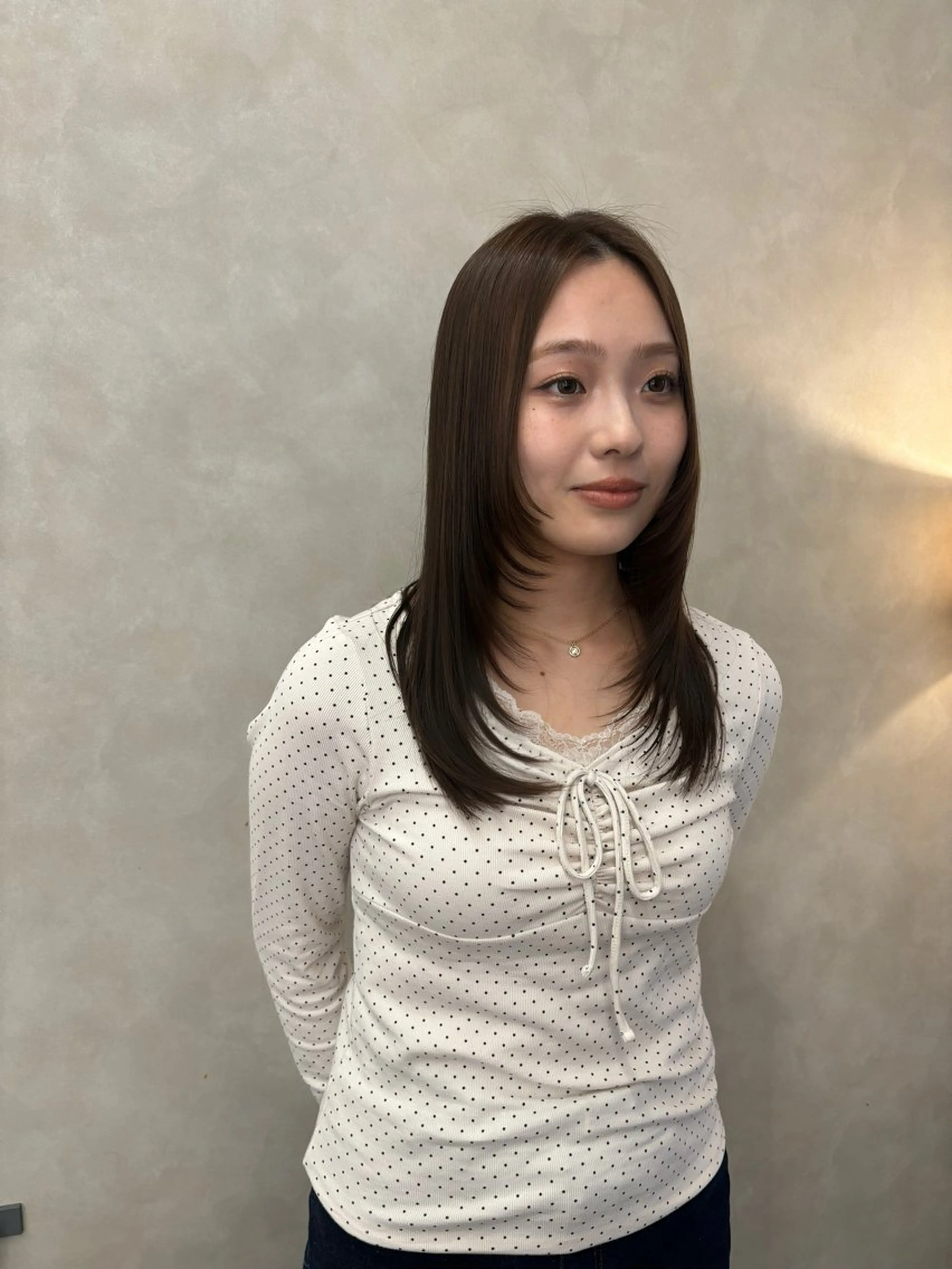 セミロング カラー ボブ/レイヤー/暖色 カラー/モモカ🎀のヘアスタイル