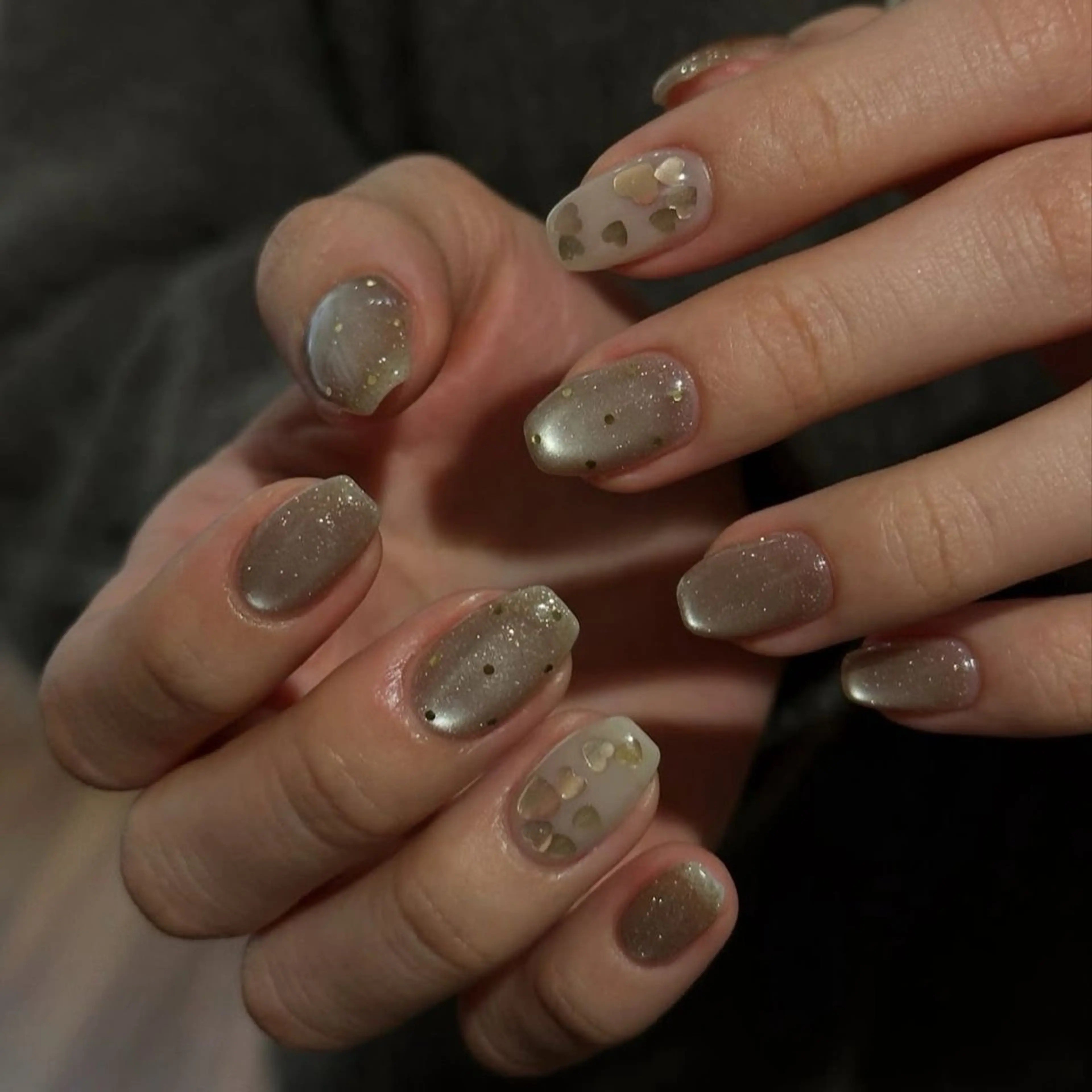 ネイル 韓国ネイル 持ち込み ニュアンスネイル ネイルチップ 冬ネイル RINN ANA.CHUOのネイルデザイン