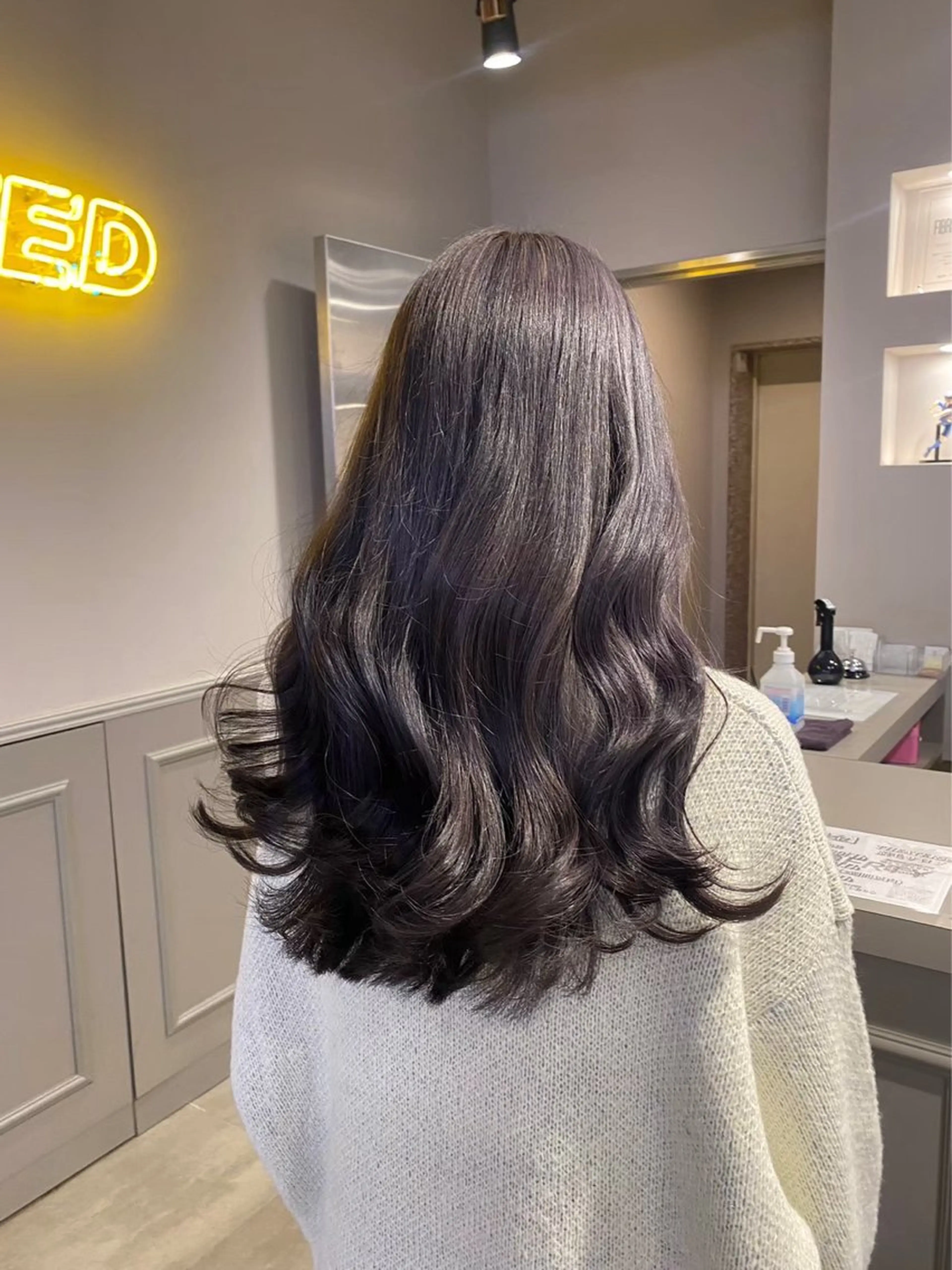 セミロング カラー ヘアアレンジ 💖似合わせカラー レイヤー💖ブリーチのヘアスタイル