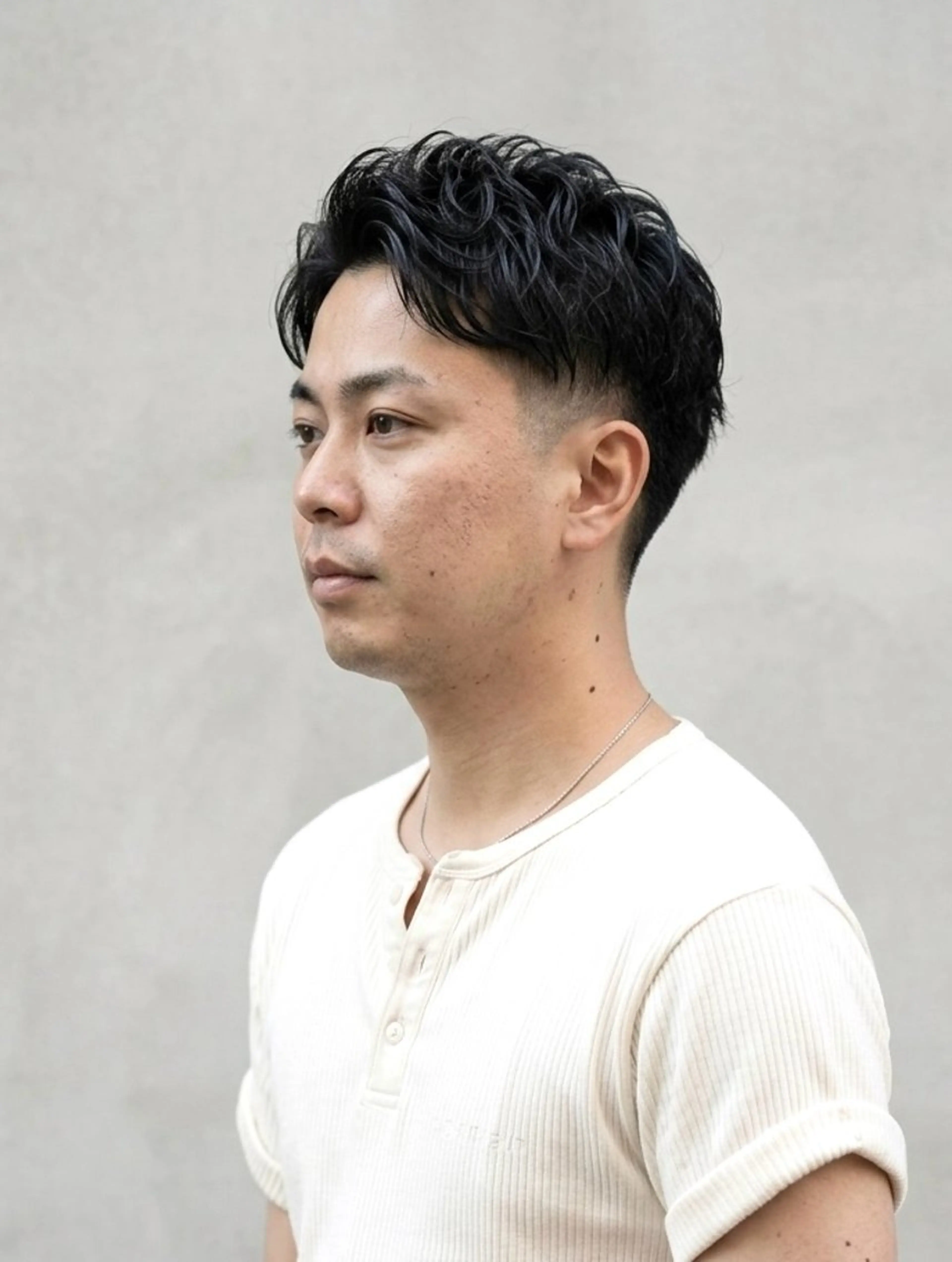 ショート メンズ メンズパーマ くせ毛 カット 大人メンズパーマ /石川瑠青のヘアスタイル