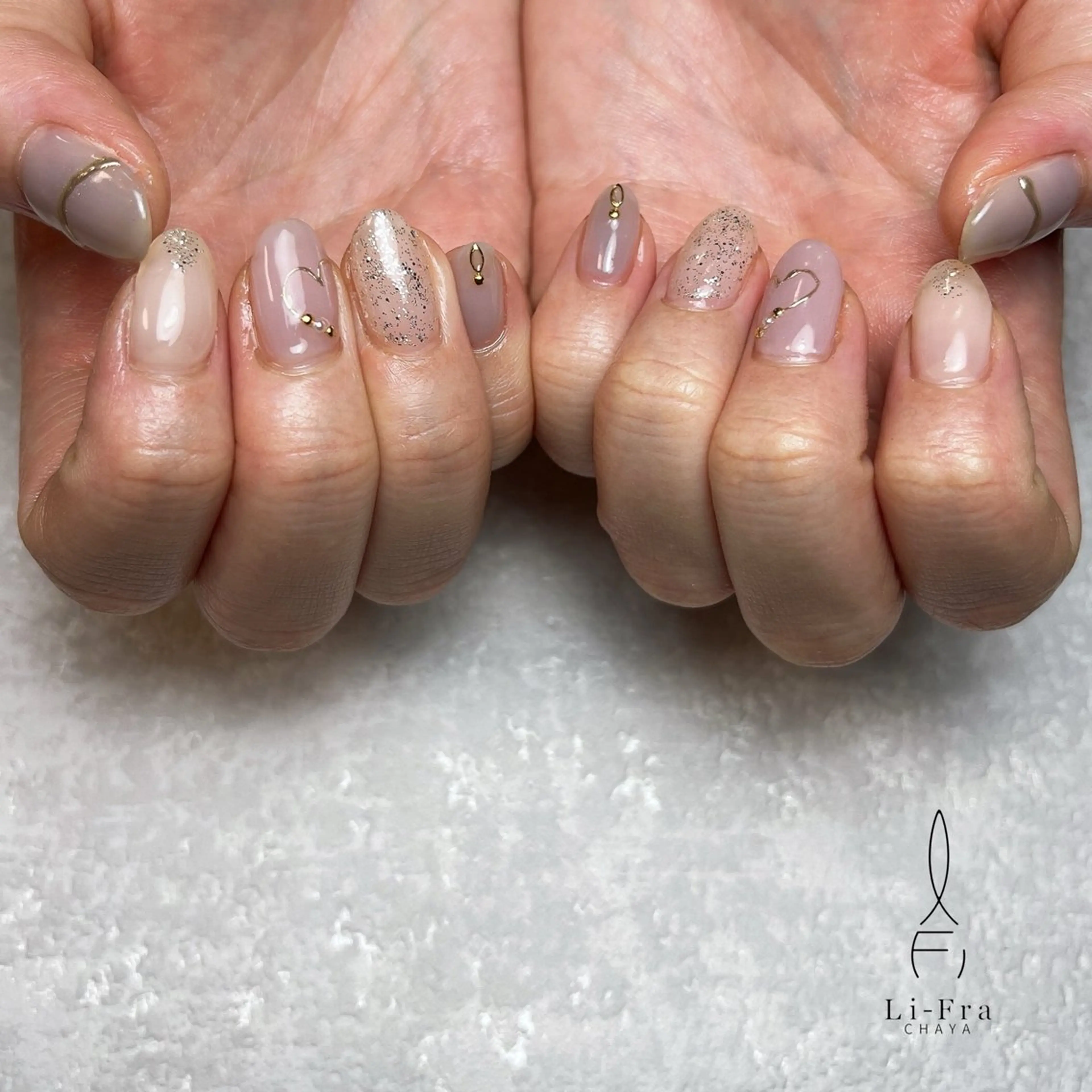 ネイル ハート Li-Fra JINNOのネイルデザイン