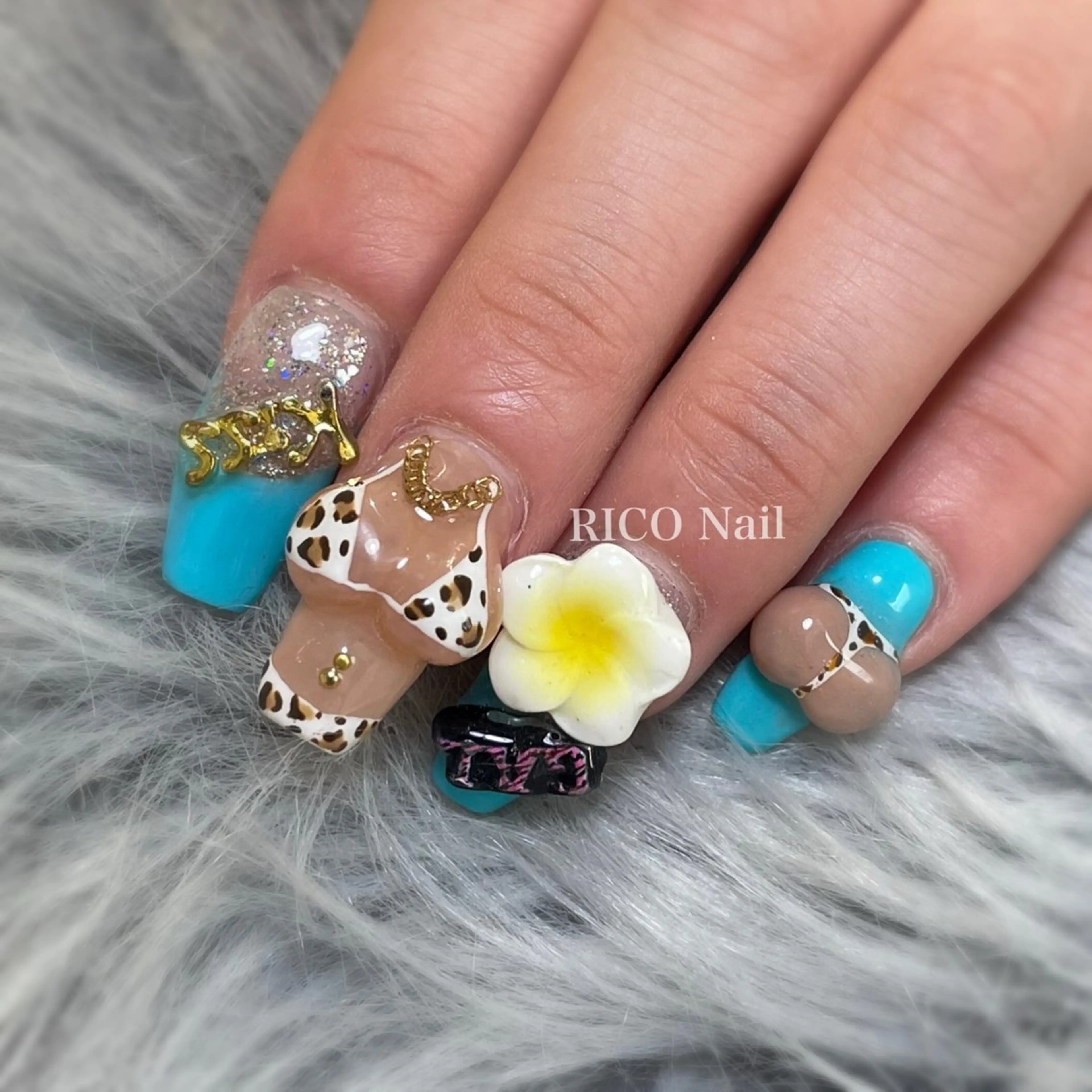 ネイル RICO Nail パーツつけ放題🌈のネイルデザイン