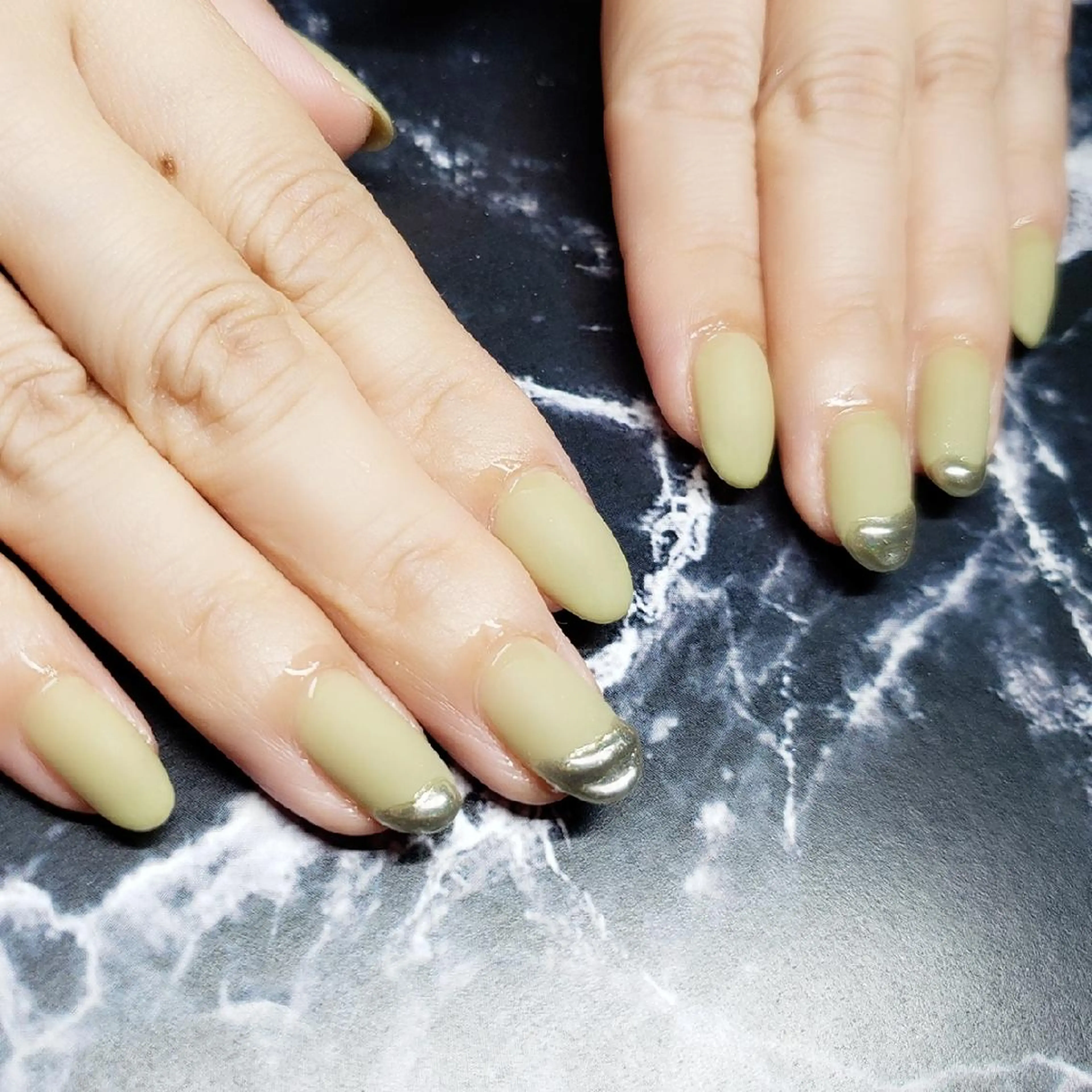 ショート ネイル マットネイル ハンドネイル クロキ 。のネイルデザイン