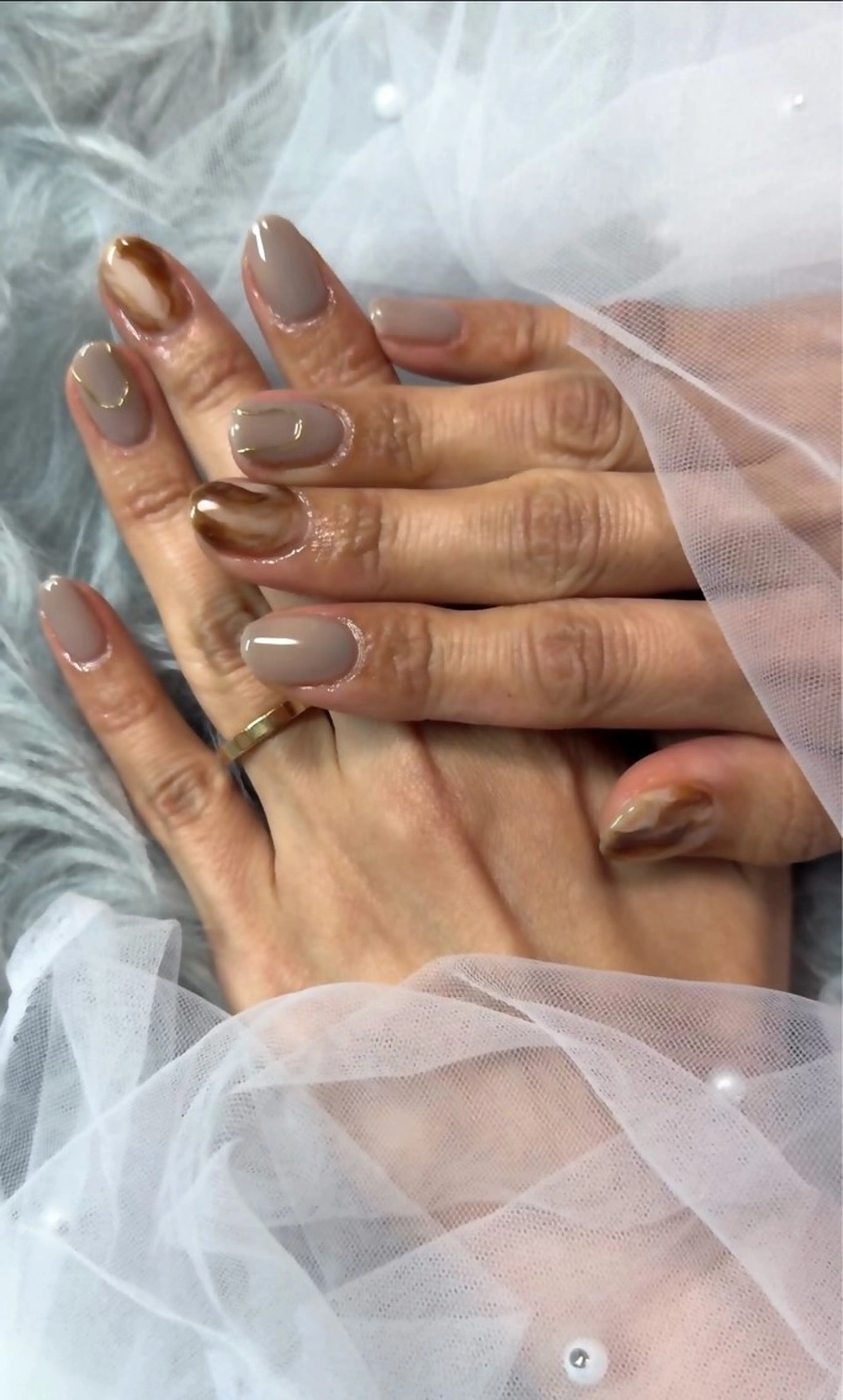 ネイル 持ち込み ニュアンスネイル ハンドネイル Silk ＆.のネイルデザイン