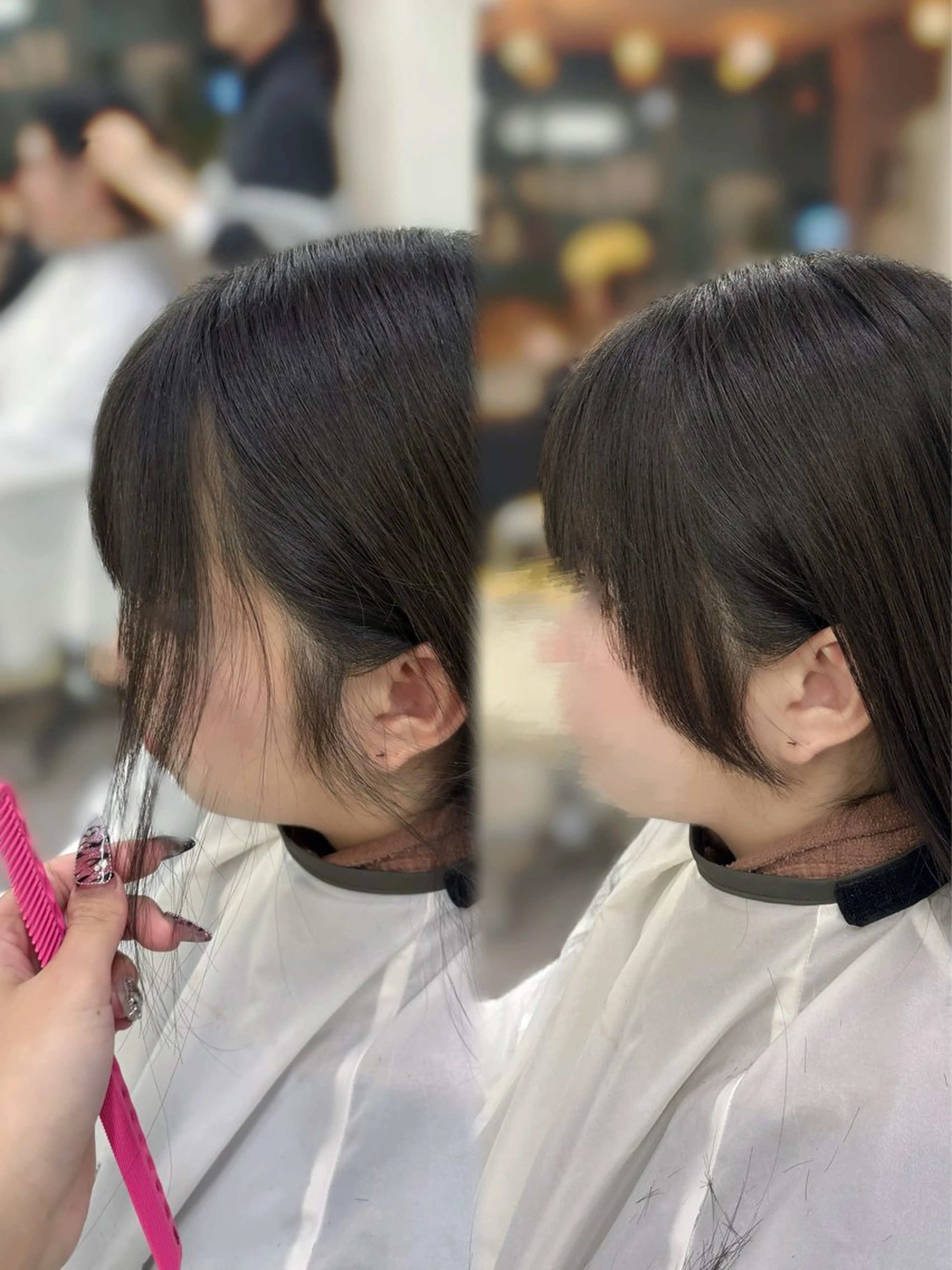 ロング 顔周りカット さくら 🌸エクステのヘアスタイル