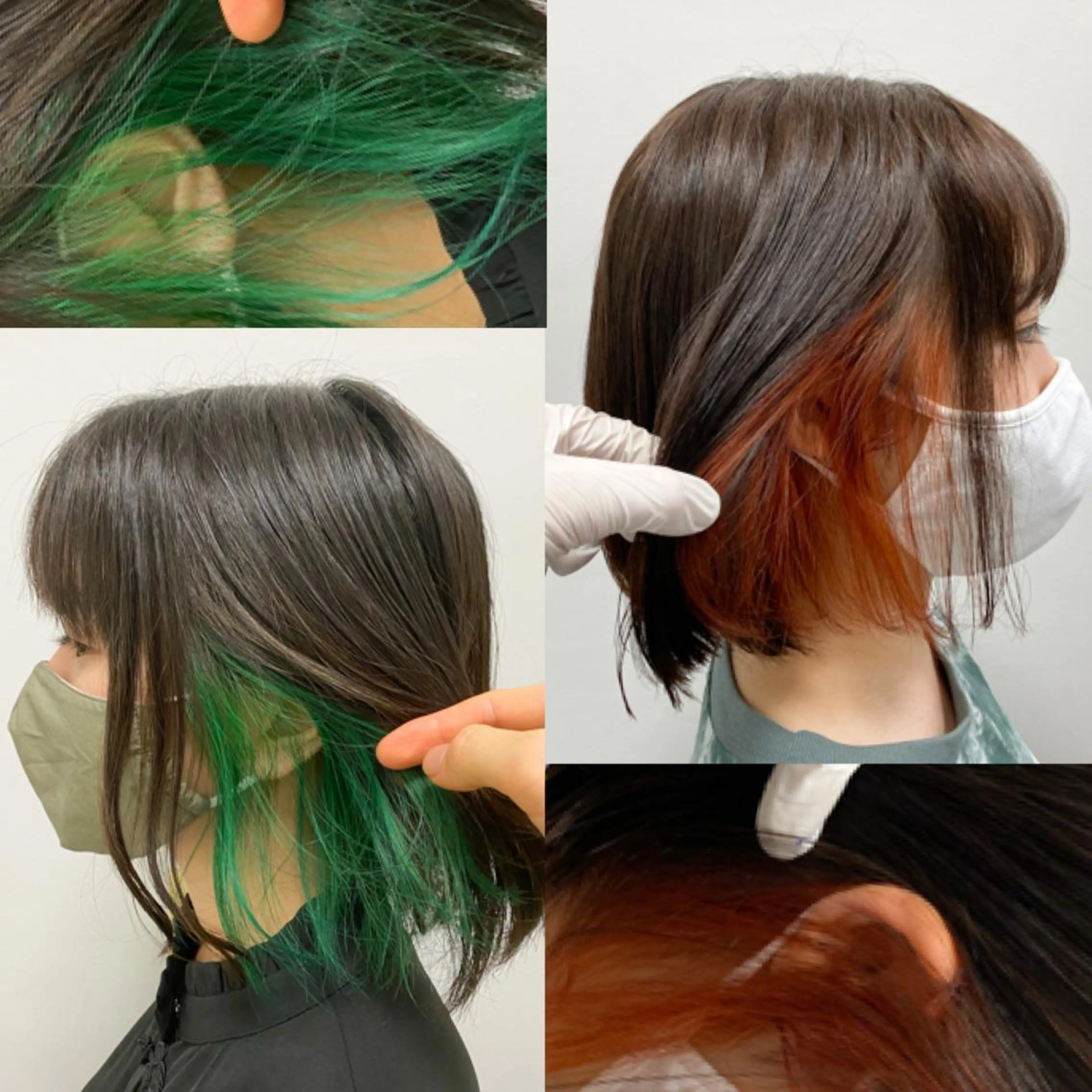 セミロング カラー パーマ ヘアアレンジ ネイル マツエク・マツパ 韓国風ベージュ🤎 赤みなし🌿横浜🤎のヘアスタイル