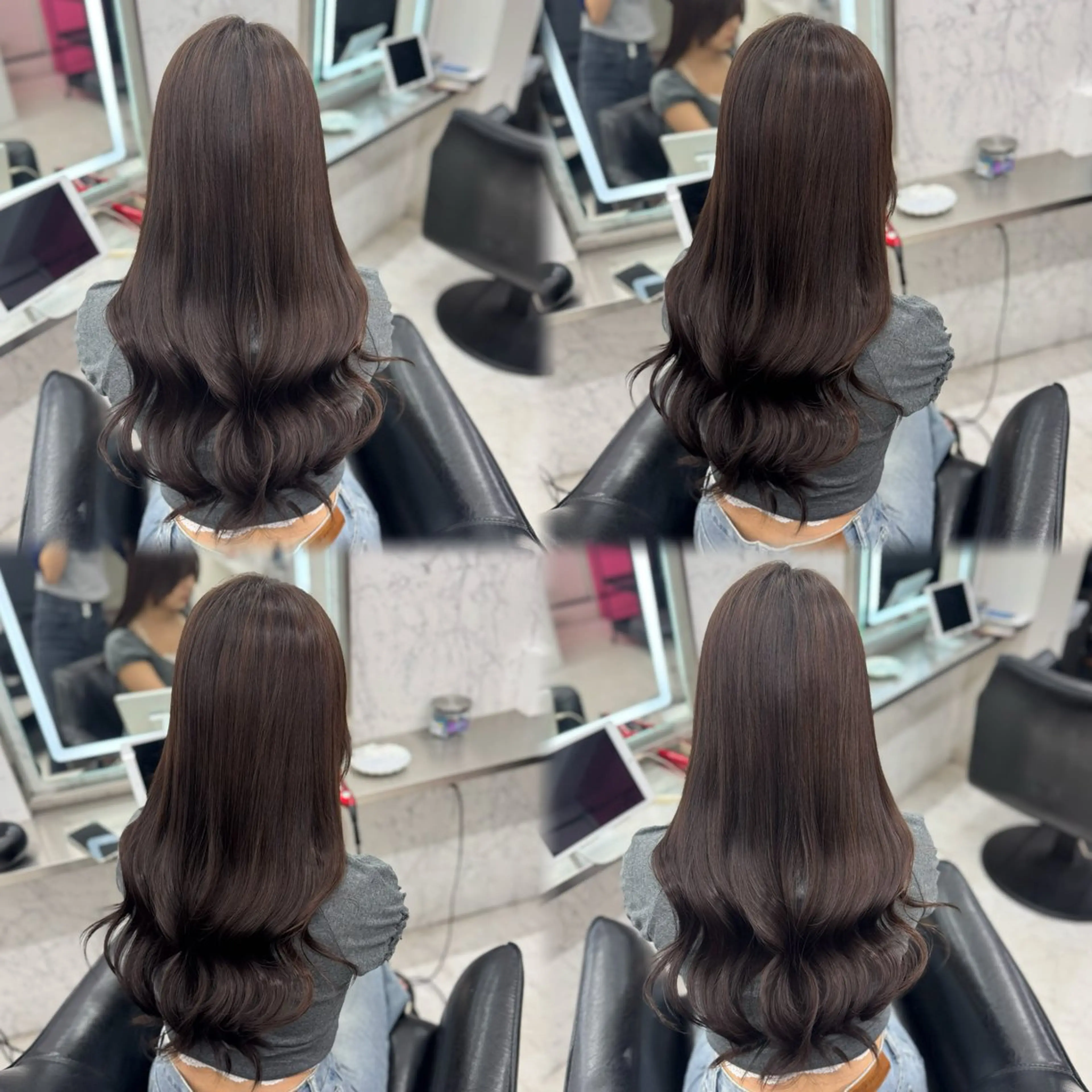 ロング カラー ブラウンカラー ハイトーンカラー JPCY MIRIYAのヘアスタイル