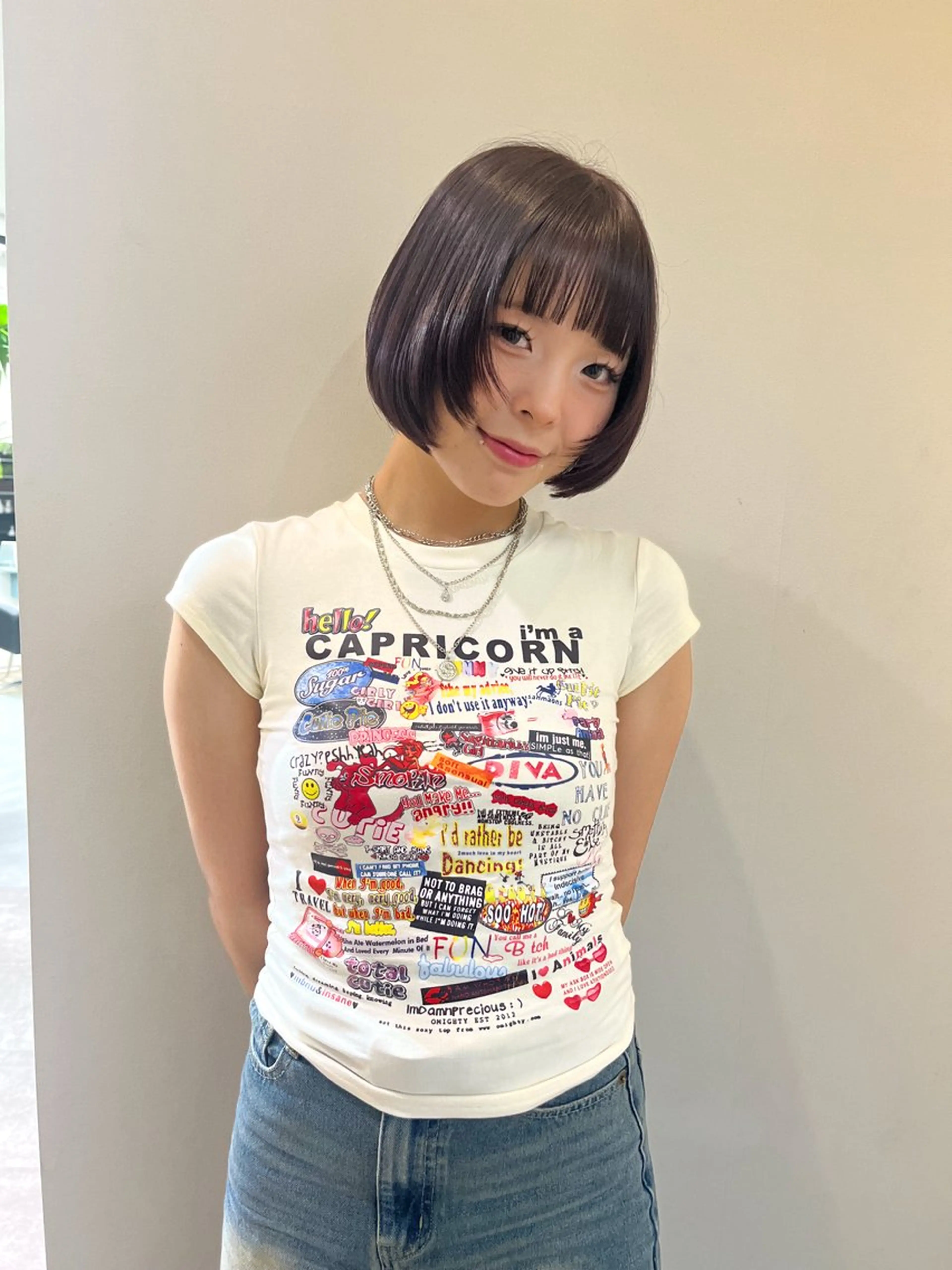 カラー ラベンダーカラー ヘアカラー 韓国アンニュイ/ アミのヘアスタイル