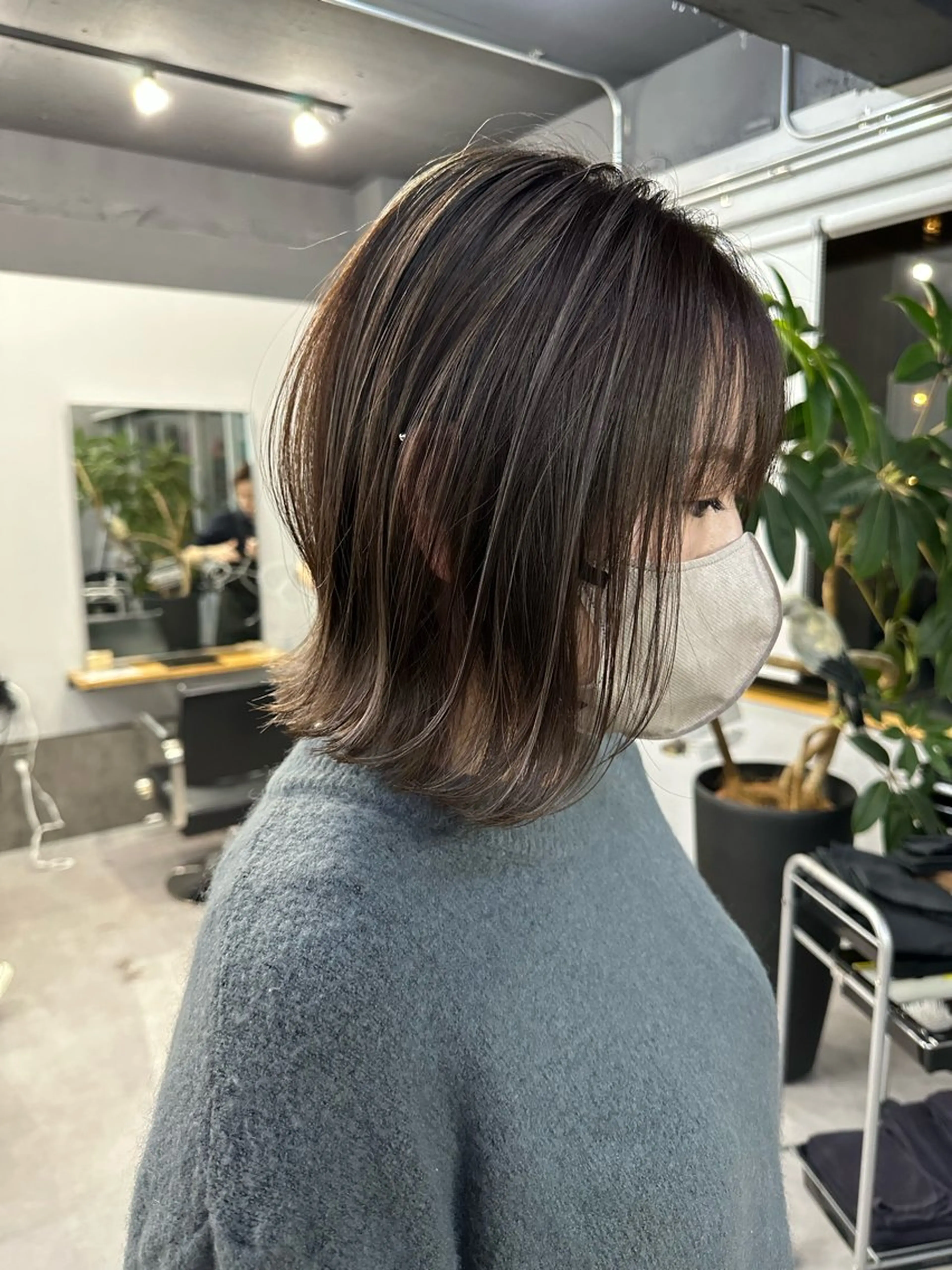 ミディアム カット ヘアカラー トリートメント Reb_keiji 👑小倉圭司のヘアスタイル