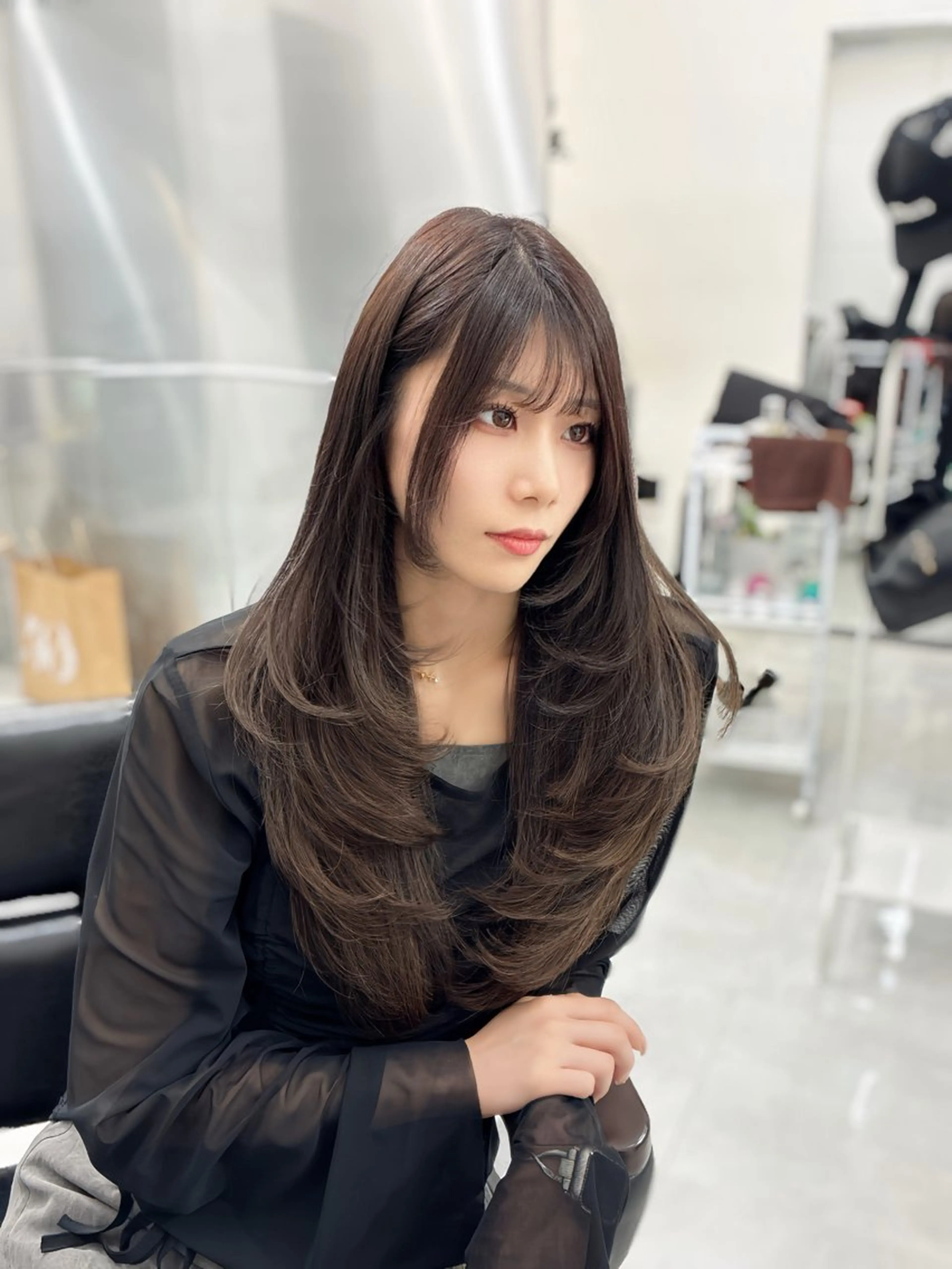 ロング エクステ レイヤーカット ヘアカラー トリートメント シールエクステ/ レイヤーカット/達也のヘアスタイル