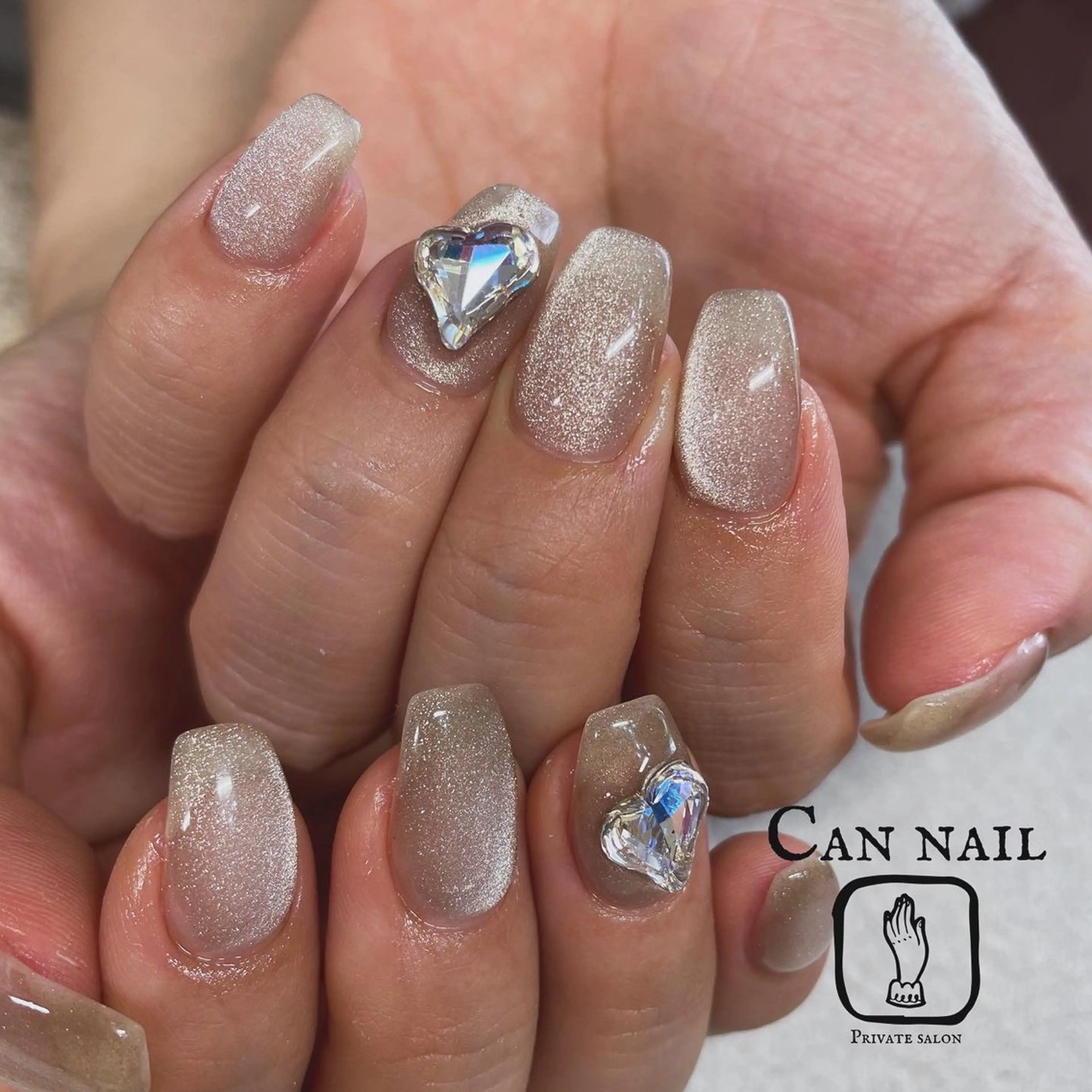 ネイル ハート ハンドネイル Parfum パルファンのネイルデザイン