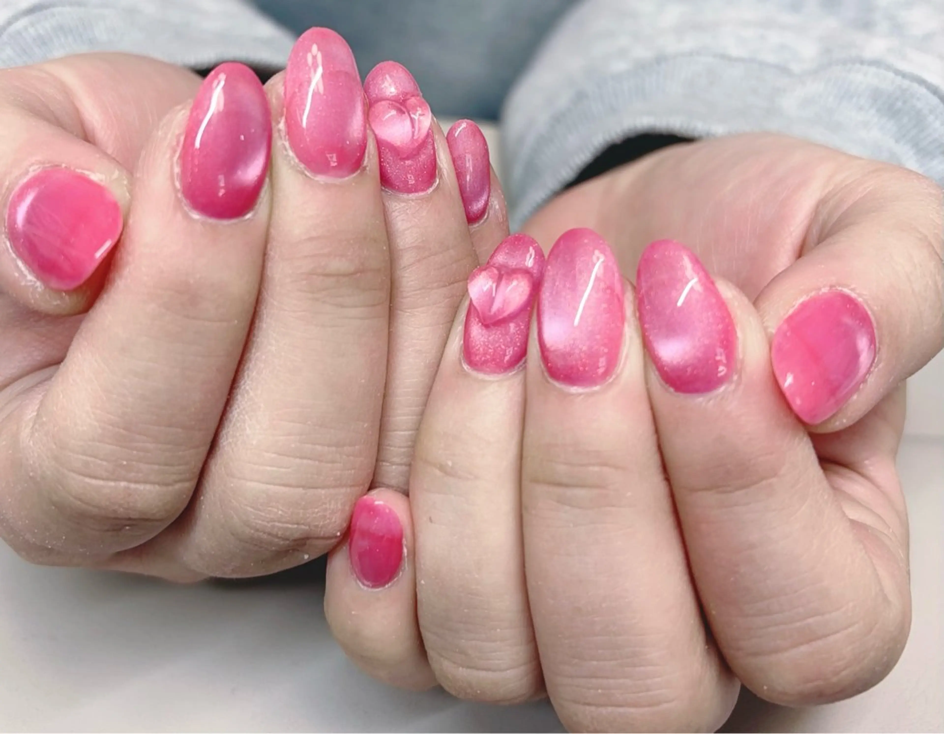 ネイル アートネイル オーロラネイル ジェルネイル ガーリー キラキラネイル Rika Nail salon 1のネイルデザイン