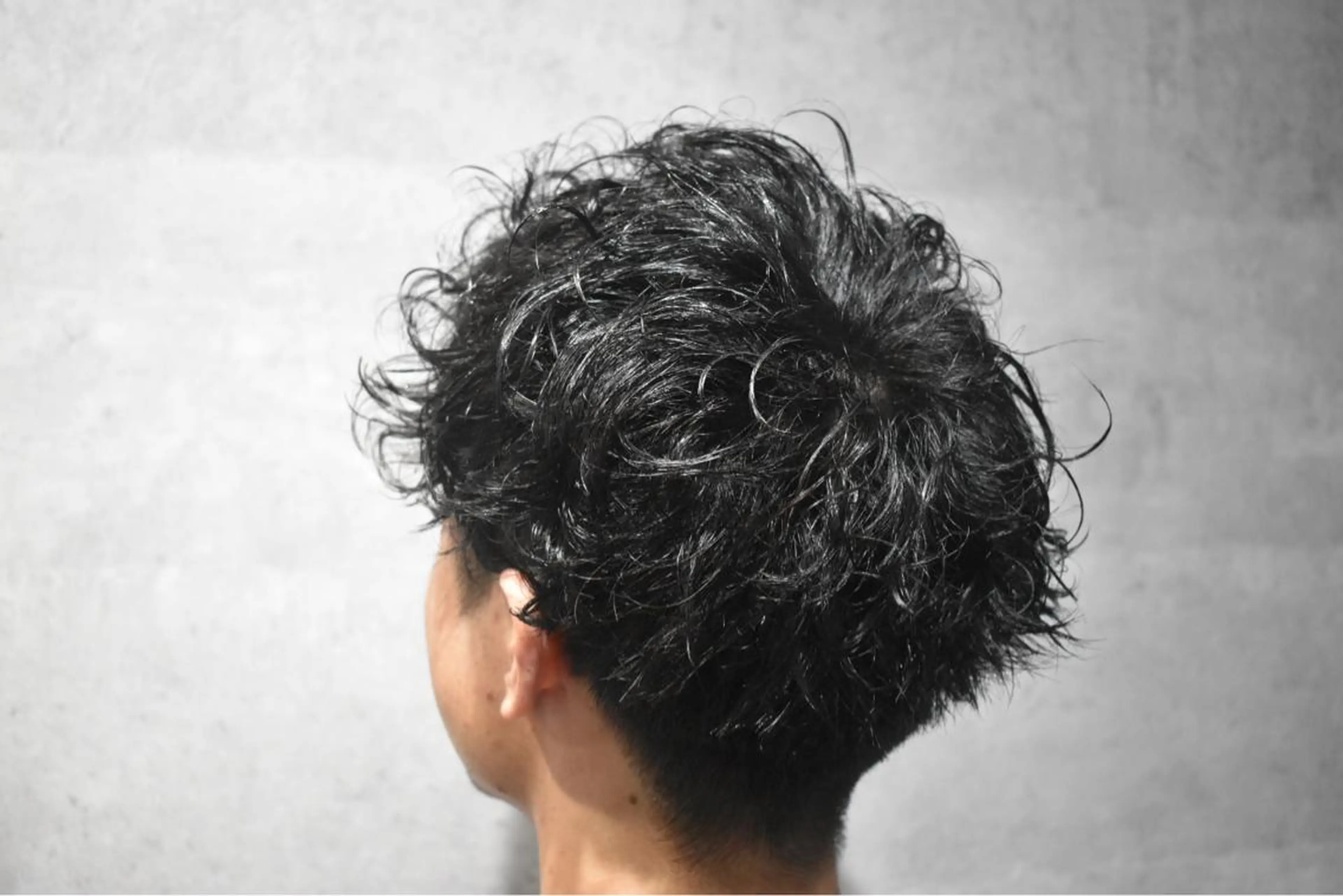 ミディアム パーマ メンズ カット パーマ ヘアセット 中西 将斗のヘアスタイル