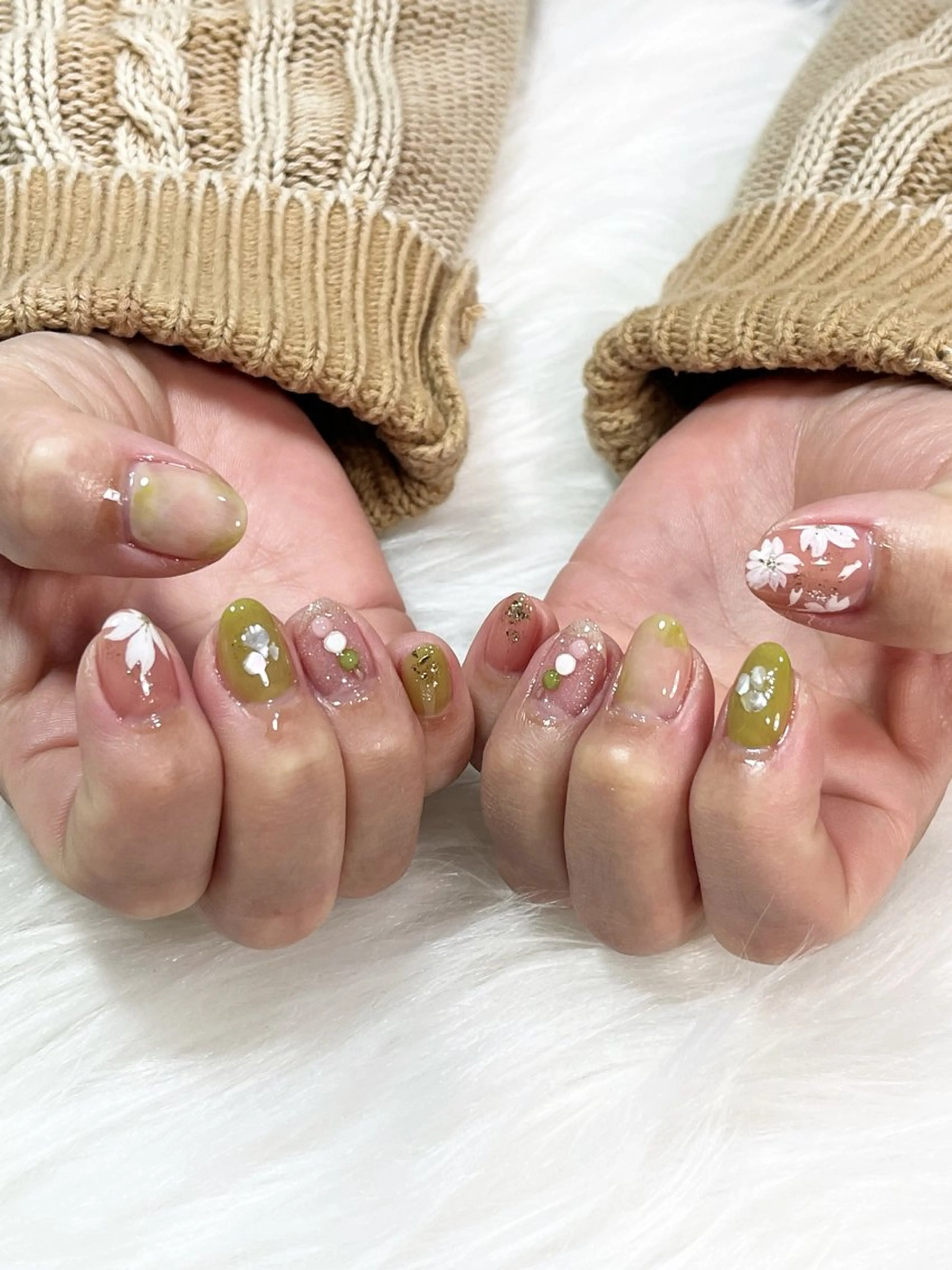 ネイル 桜ネイル 春ネイル nail salon Belle＊makoのネイルデザイン
